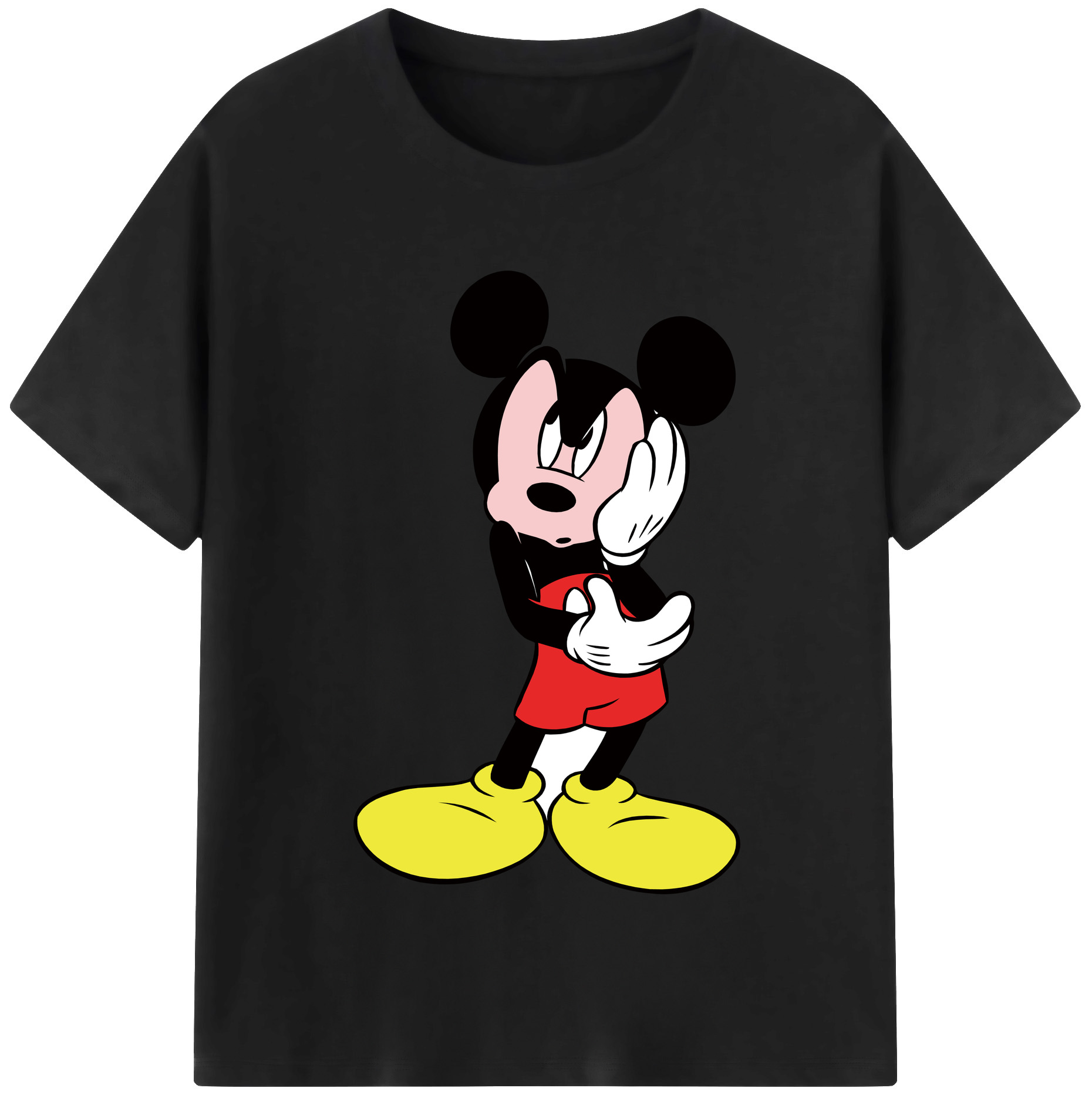 （画像用） ミッキーマウス Mickey Mouse 綿100％半袖Tシャツ（フロントプリント）