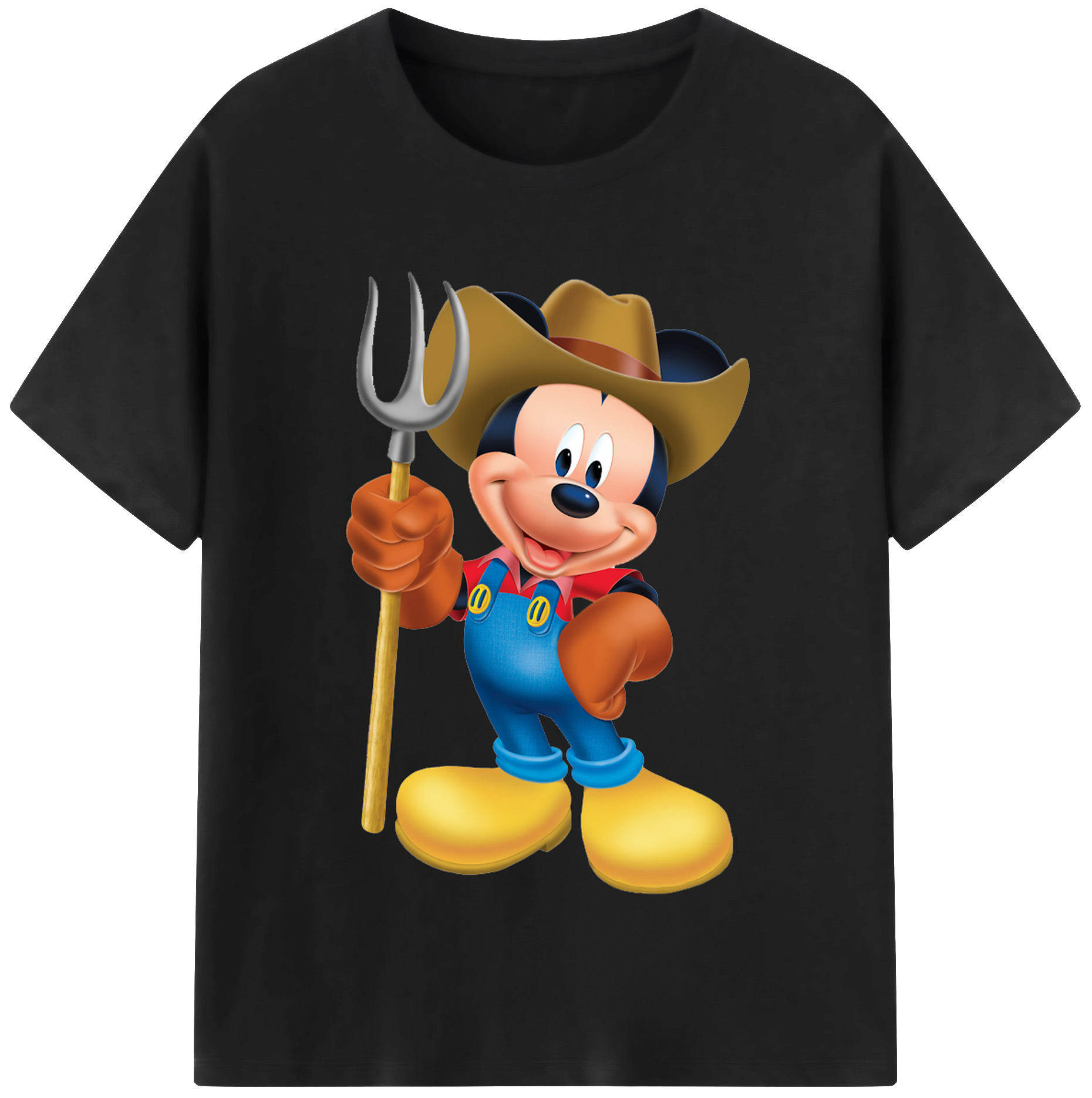 （画像用） ミッキーマウス Mickey Mouse 綿100％半袖Tシャツ（フロントプリント）