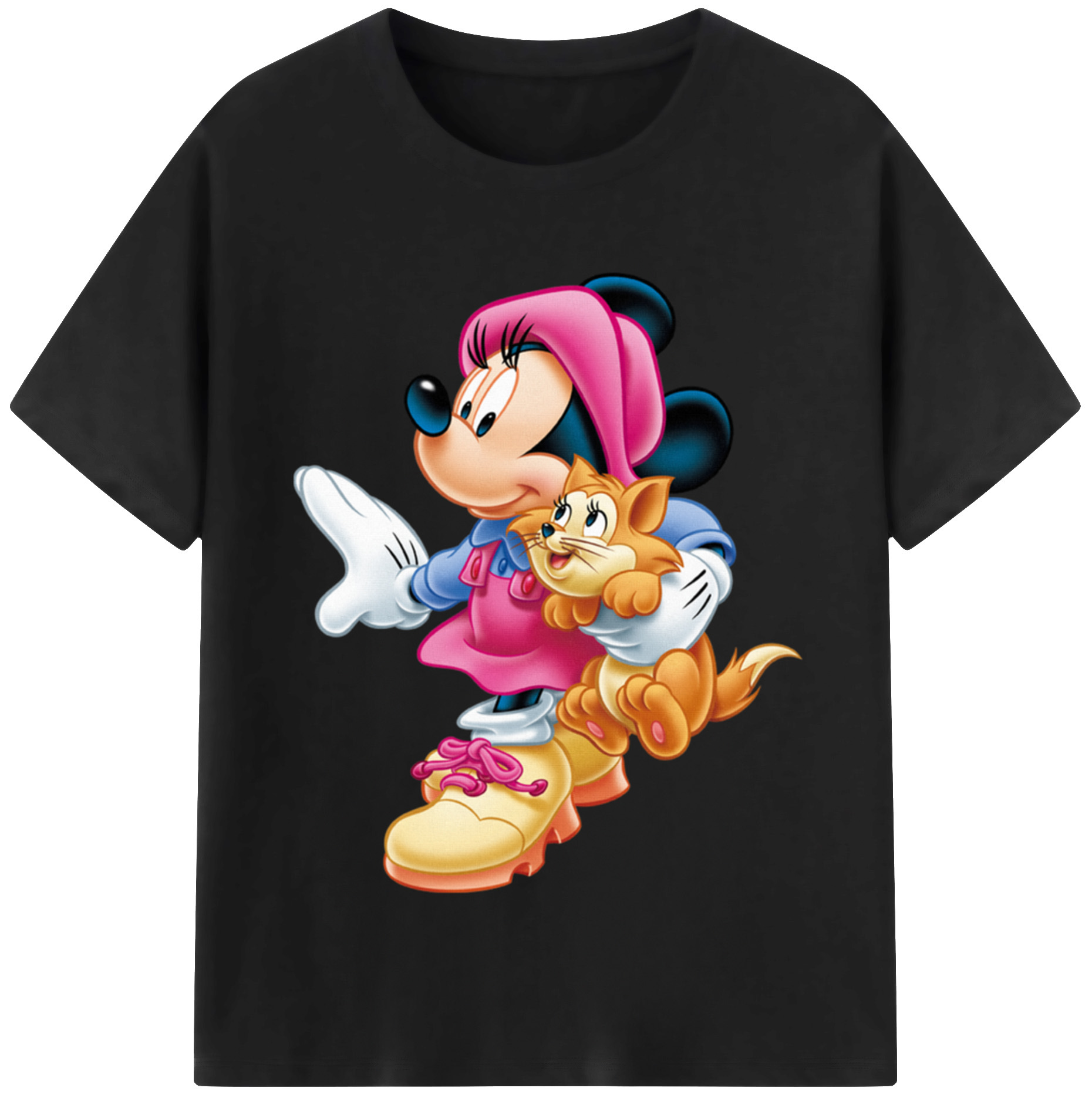 （画像用） ミッキーマウス Mickey Mouse 綿100％半袖Tシャツ（フロントプリント）
