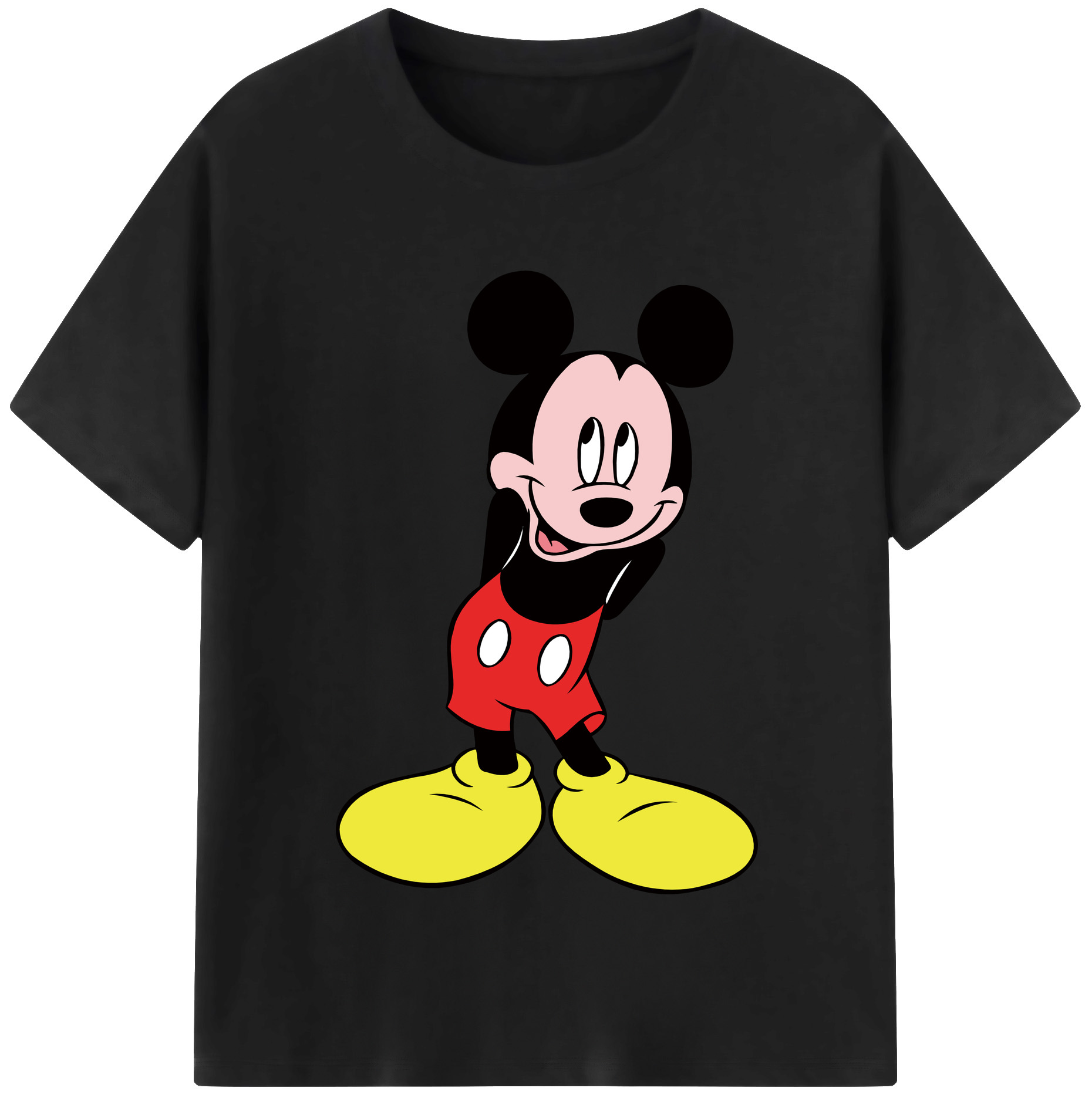 （画像用） ミッキーマウス Mickey Mouse 綿100％半袖Tシャツ（フロントプリント）