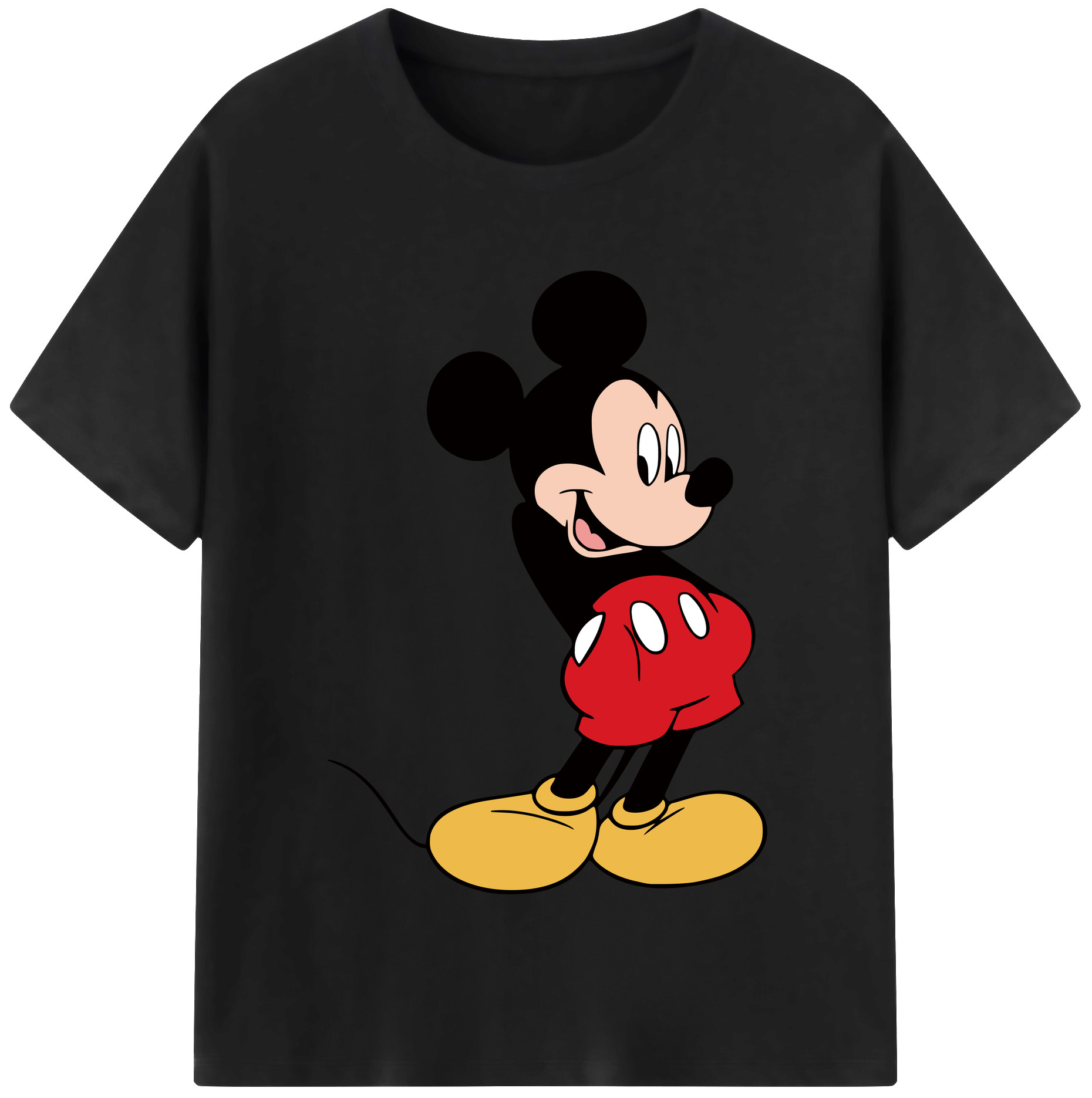 （画像用） ミッキーマウス Mickey Mouse 綿100％半袖Tシャツ（フロントプリント）