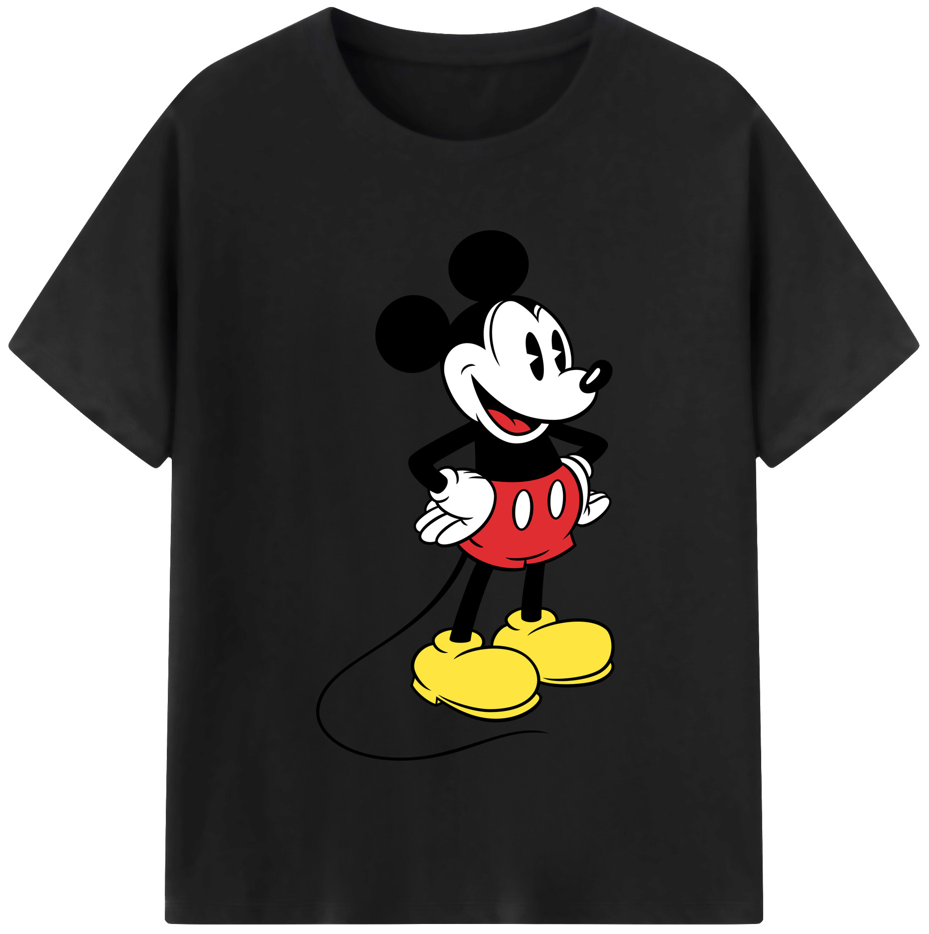 （画像用） ミッキーマウス Mickey Mouse 綿100％半袖Tシャツ（フロントプリント）