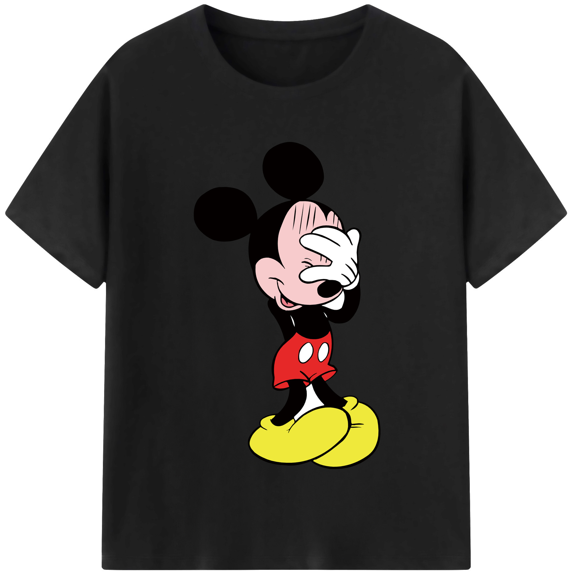 （画像用） ミッキーマウス Mickey Mouse 綿100％半袖Tシャツ（フロントプリント）