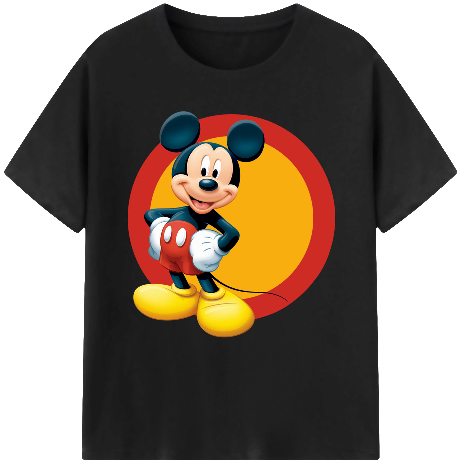 （画像用） ミッキーマウス Mickey Mouse 綿100％半袖Tシャツ（フロントプリント）