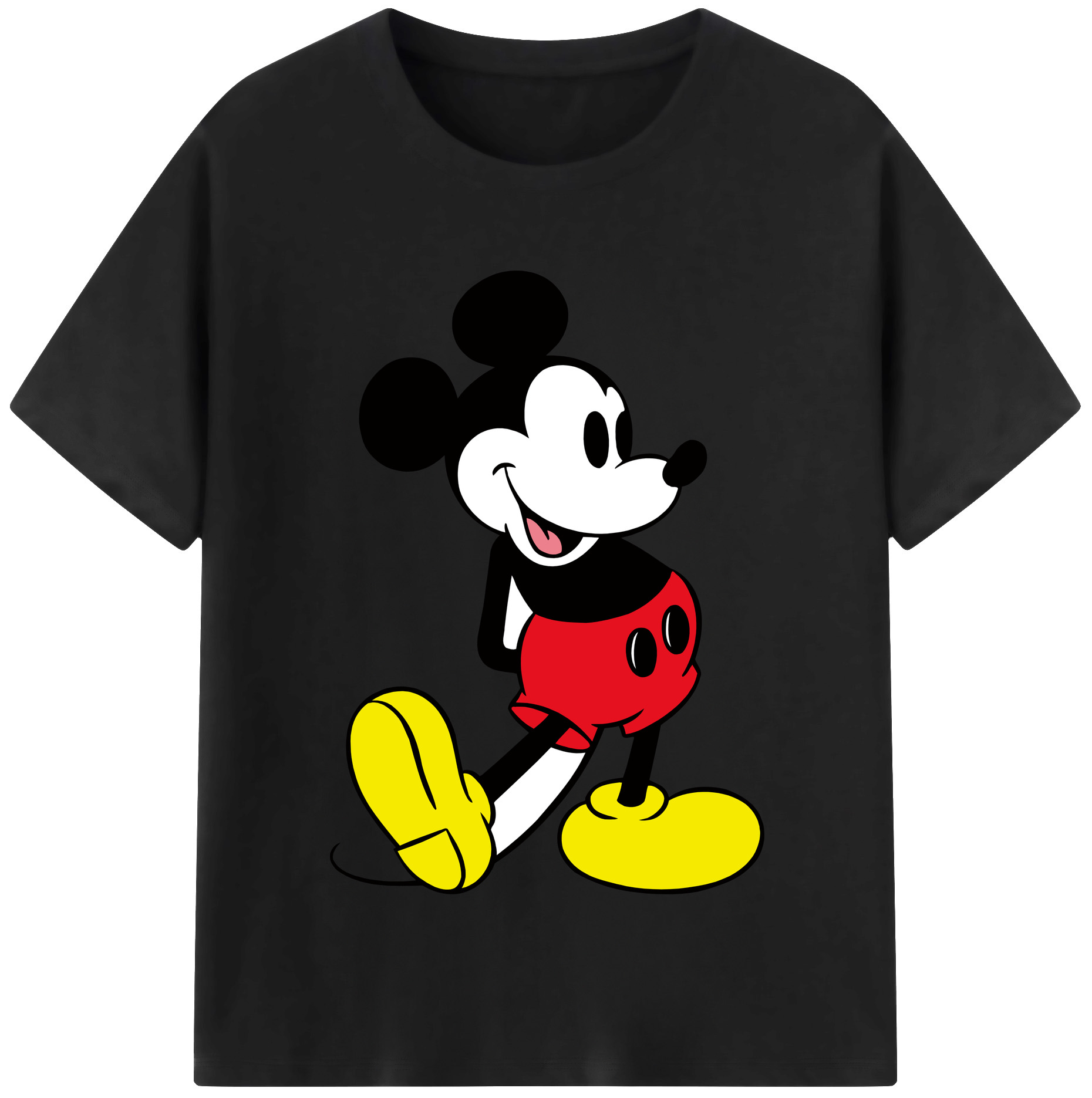 （画像用） ミッキーマウス Mickey Mouse 綿100％半袖Tシャツ（フロントプリント）