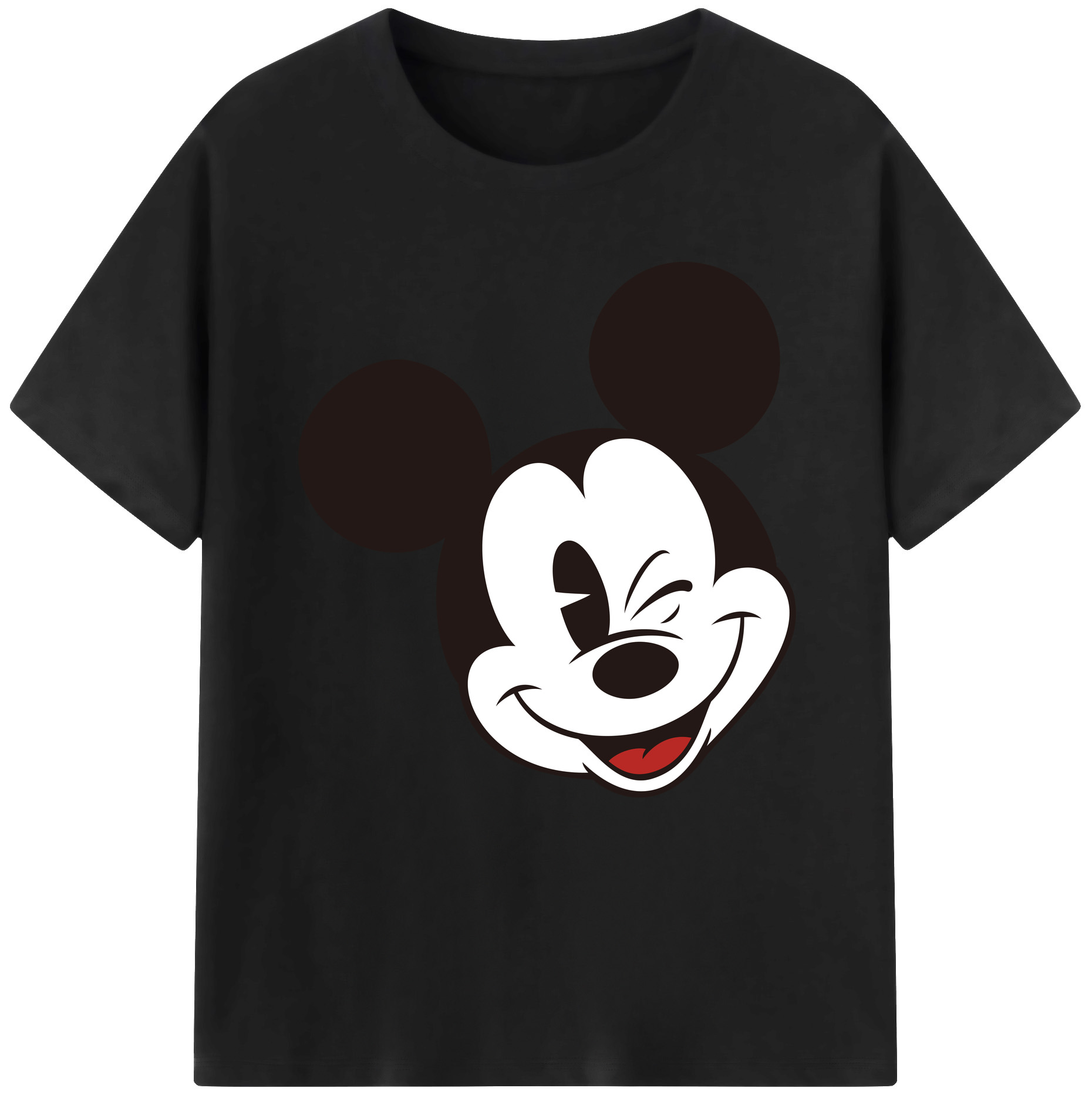 （画像用） ミッキーマウス Mickey Mouse 綿100％半袖Tシャツ（フロントプリント）