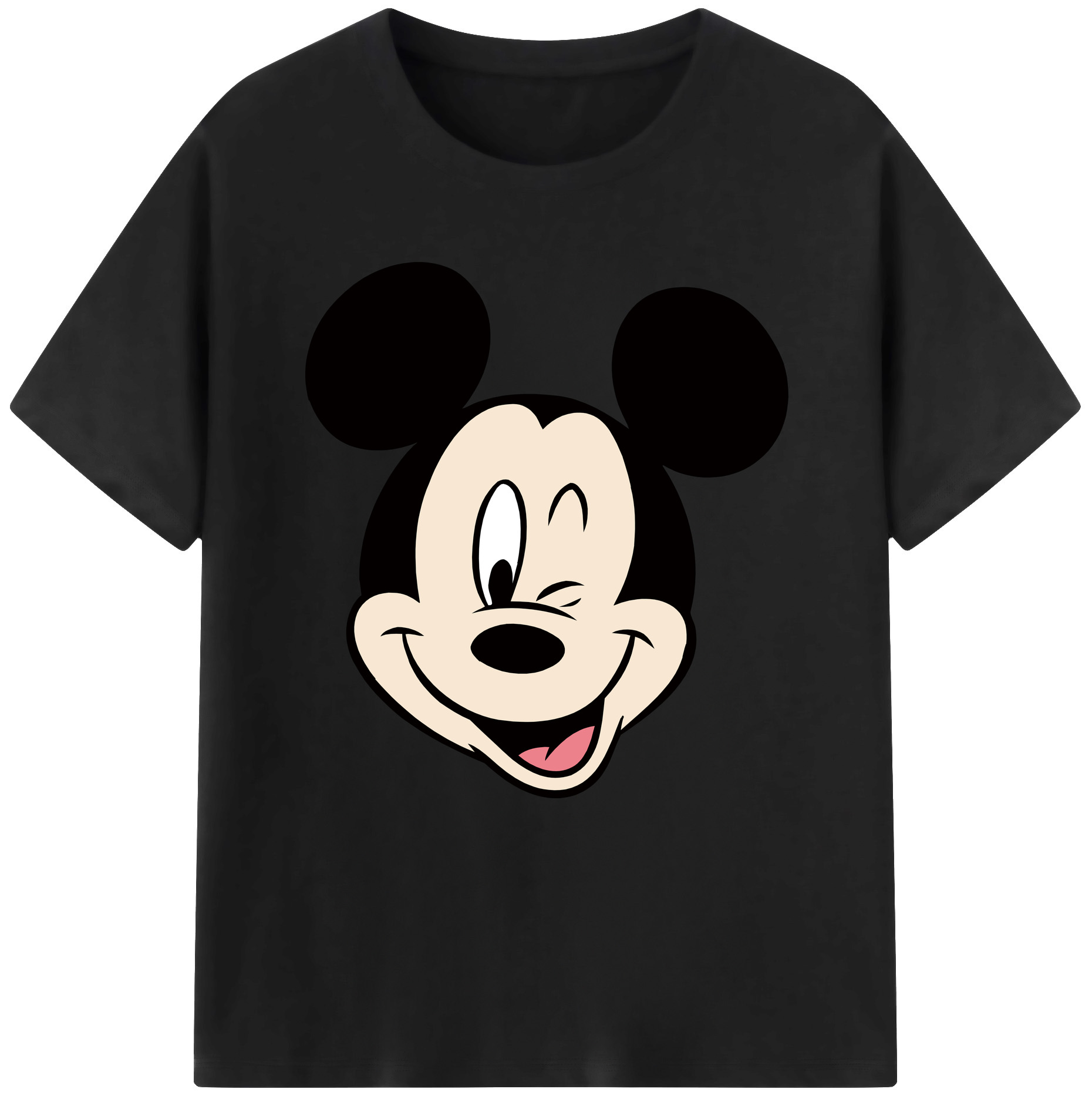 （画像用） ミッキーマウス Mickey Mouse 綿100％半袖Tシャツ（フロントプリント）
