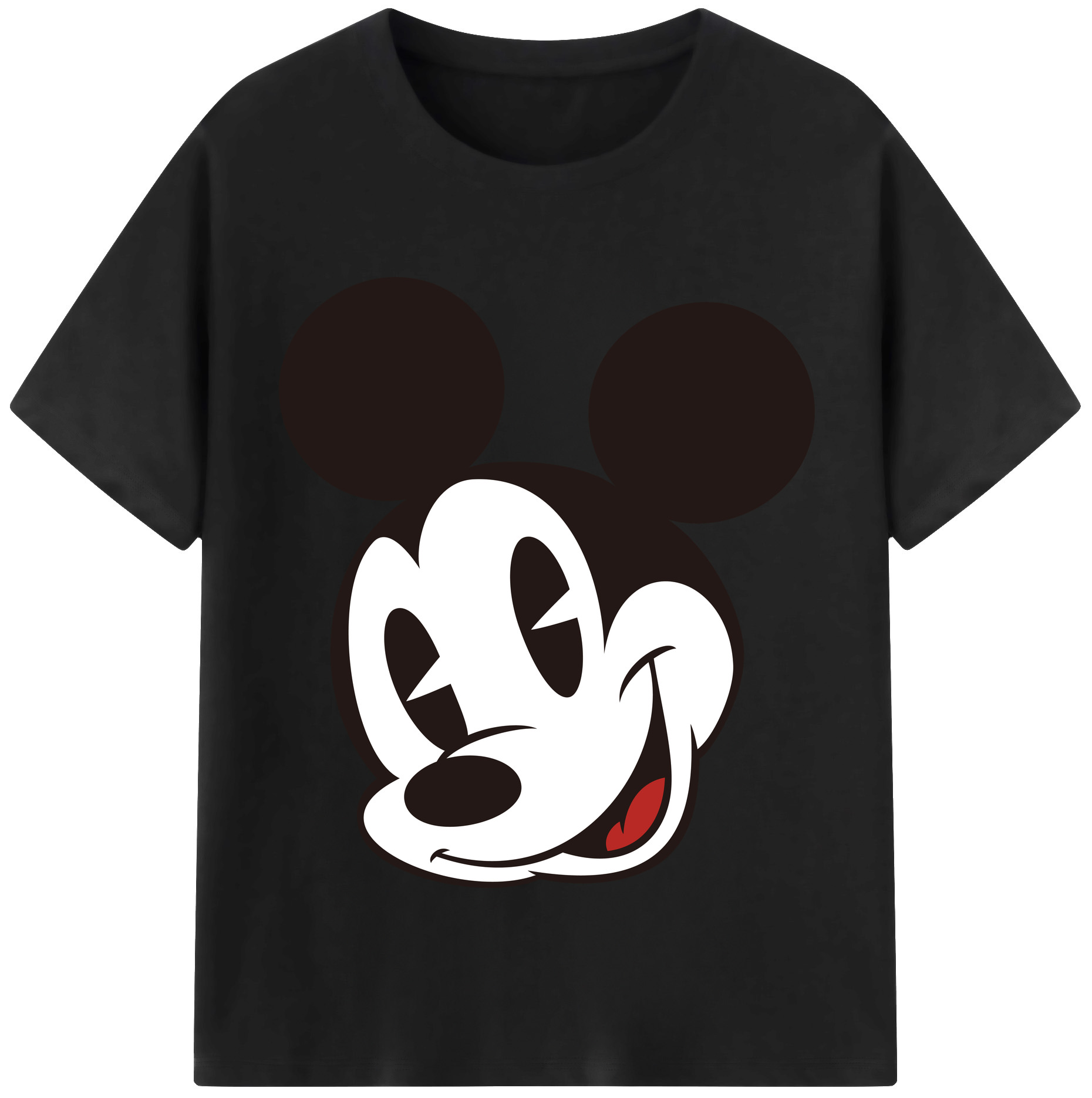 （画像用） ミッキーマウス Mickey Mouse 綿100％半袖Tシャツ（フロントプリント）