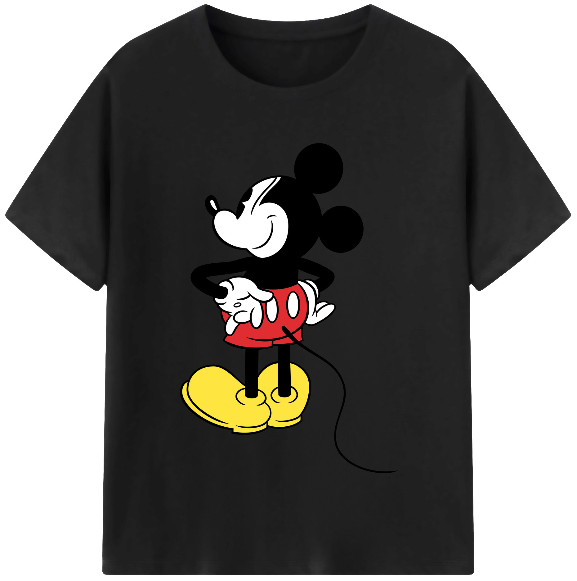 （画像用） ミッキーマウス Mickey Mouse 綿100％半袖Tシャツ（フロントプリント）