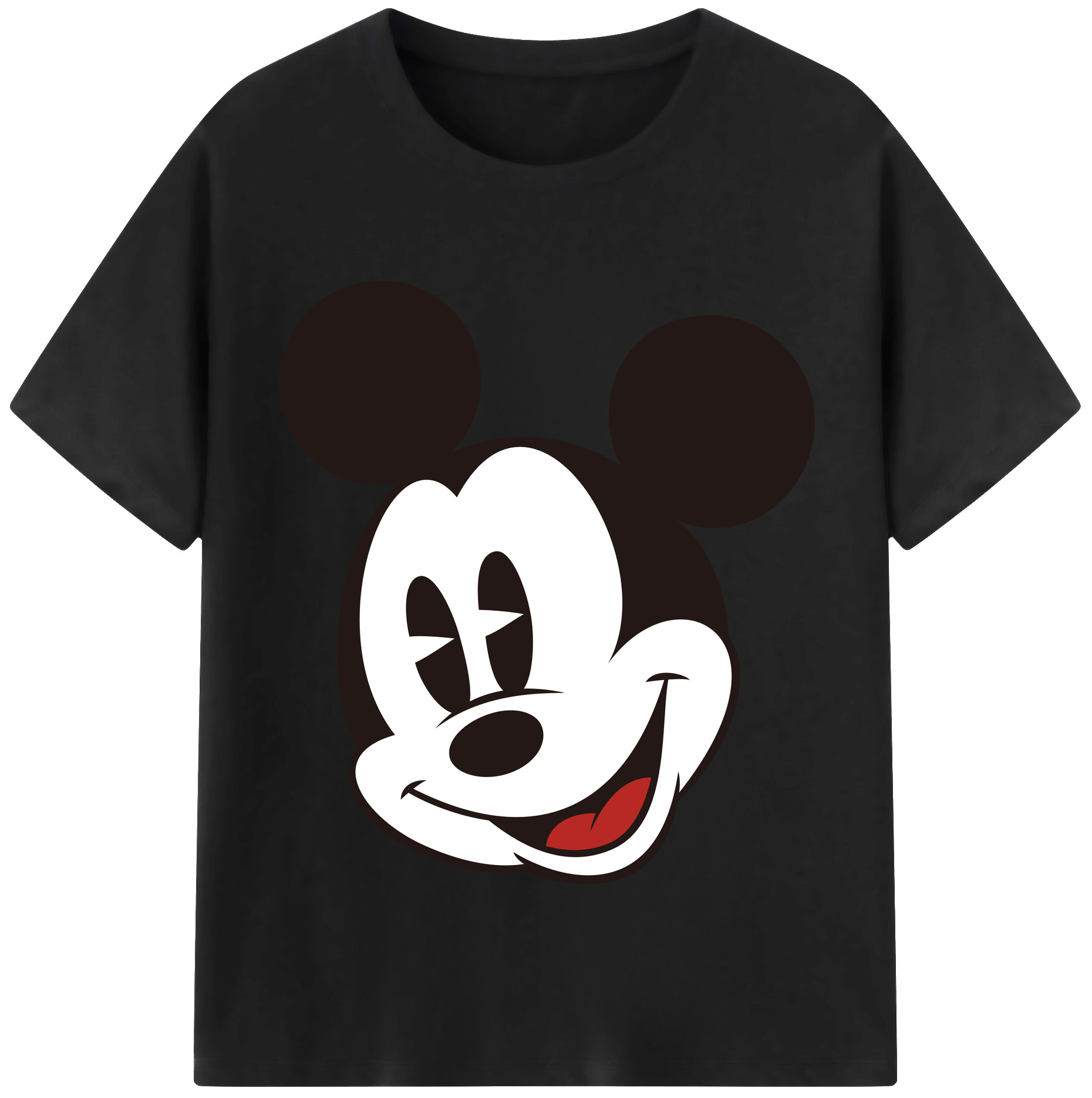 （画像用） ミッキーマウス Mickey Mouse 綿100％半袖Tシャツ（フロントプリント）
