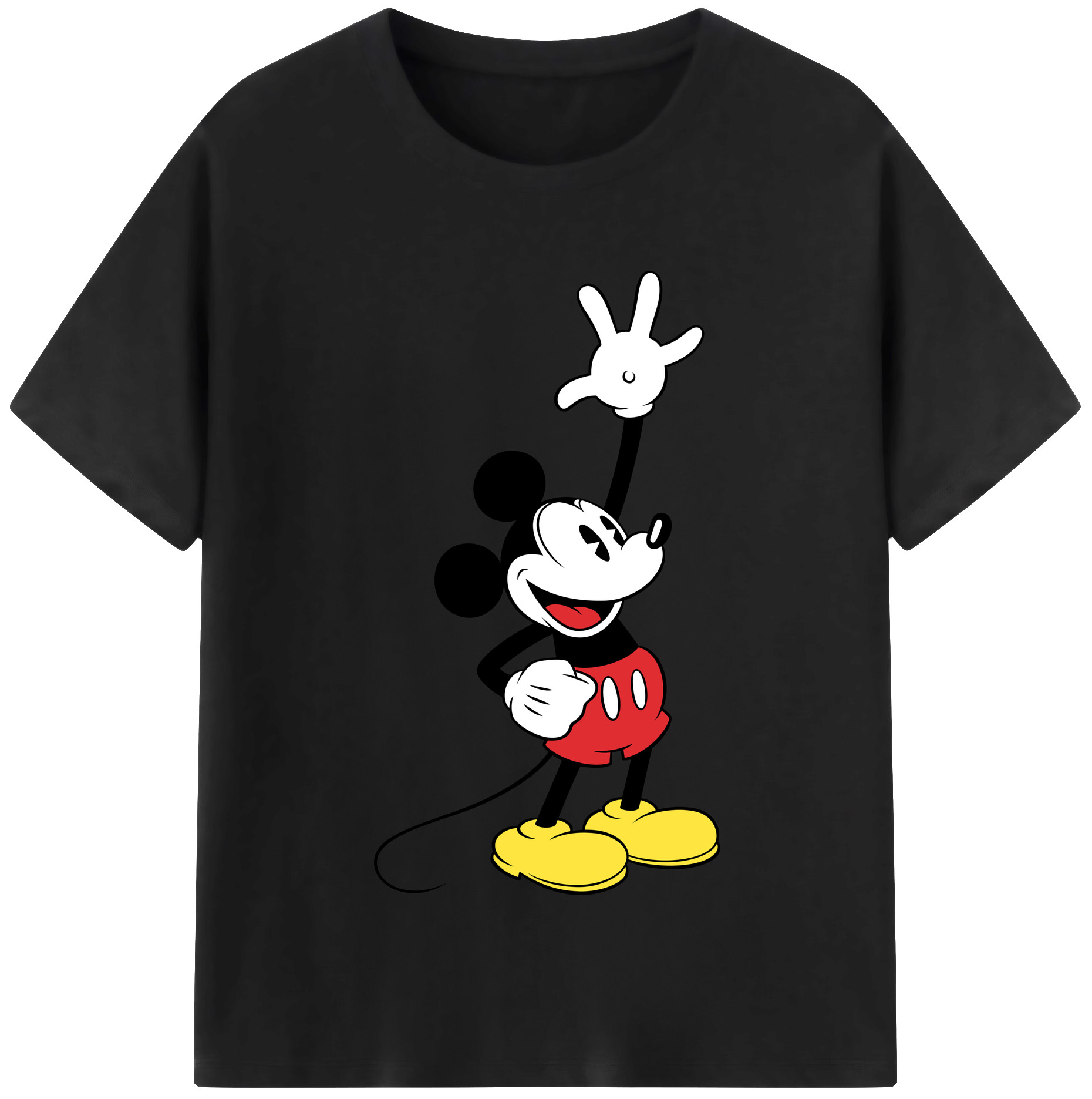 （画像用） ミッキーマウス Mickey Mouse 綿100％半袖Tシャツ（フロントプリント）