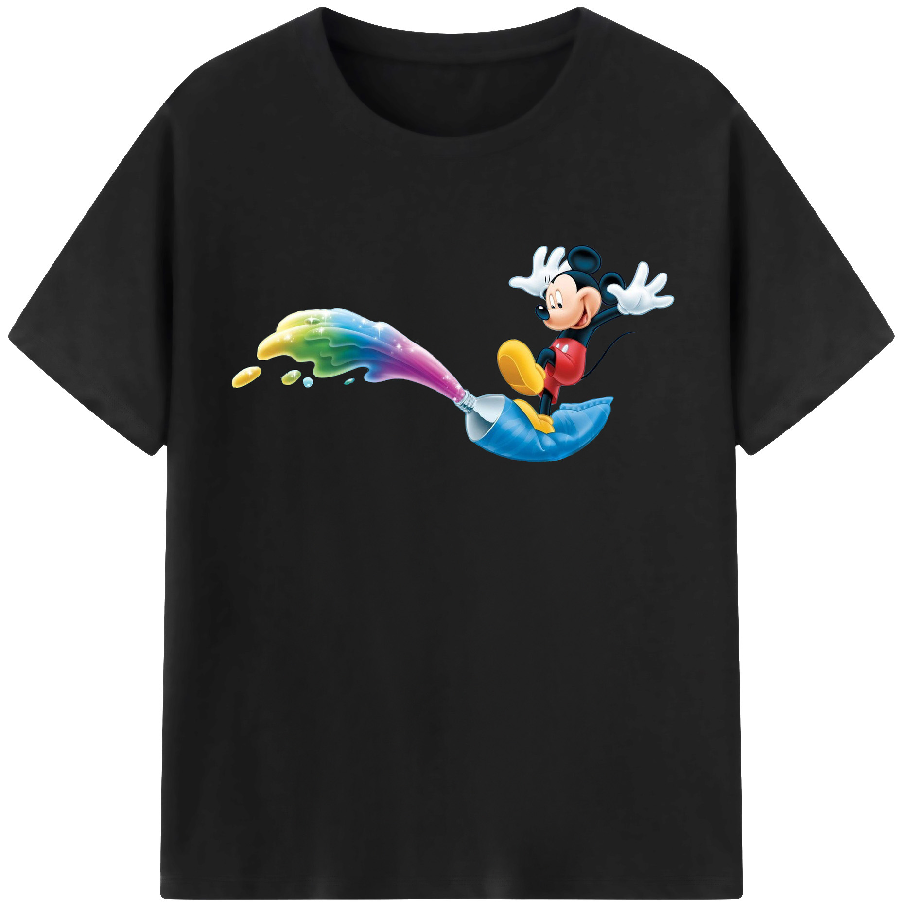 （画像用） ミッキーマウス Mickey Mouse 綿100％半袖Tシャツ（フロントプリント）
