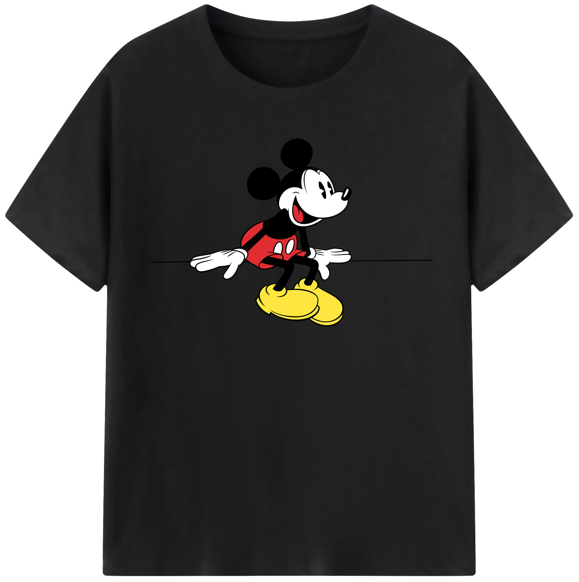 （画像用） ミッキーマウス Mickey Mouse 綿100％半袖Tシャツ（フロントプリント）