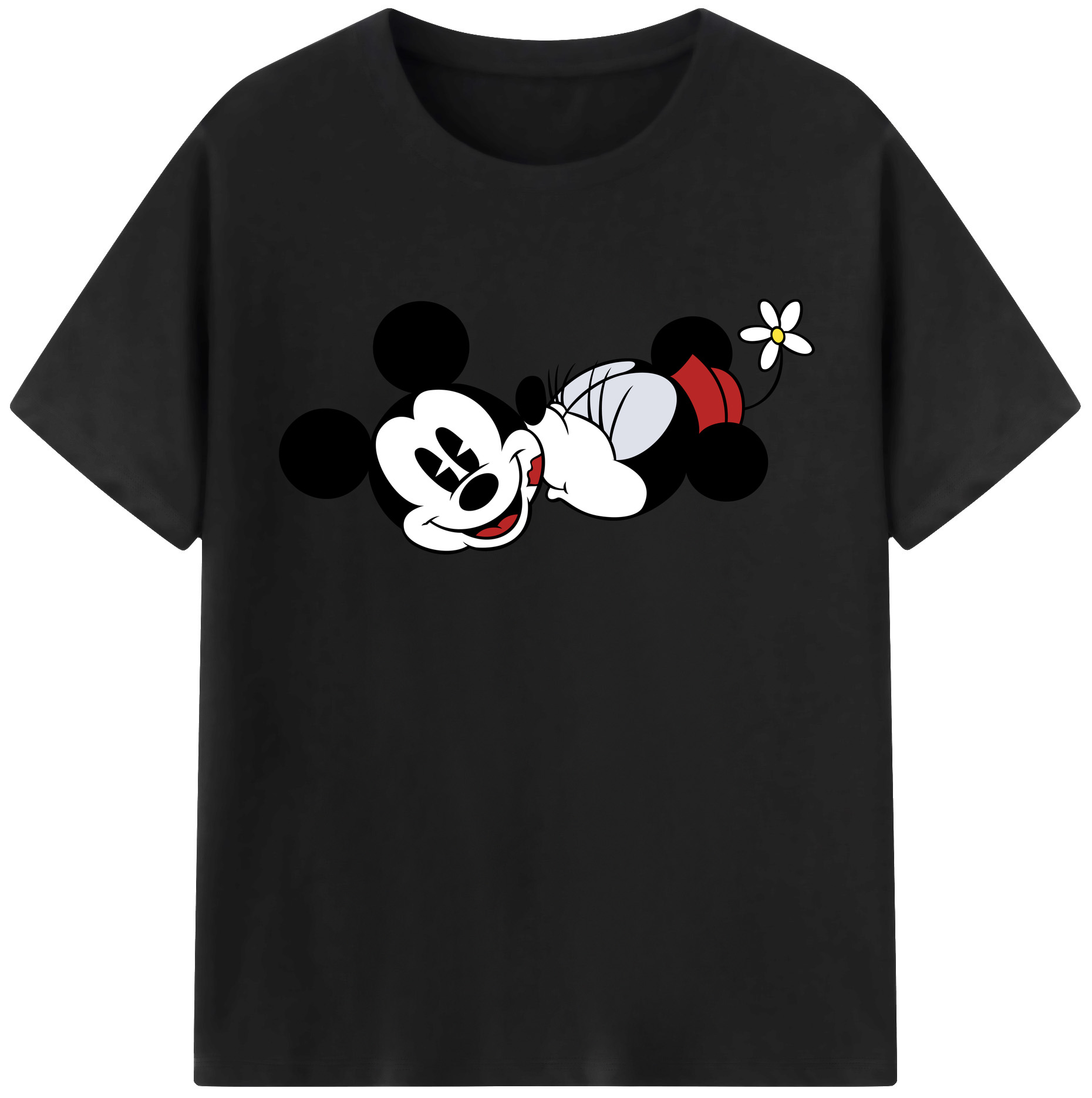 （画像用） ミッキーマウス Mickey Mouse 綿100％半袖Tシャツ（フロントプリント）