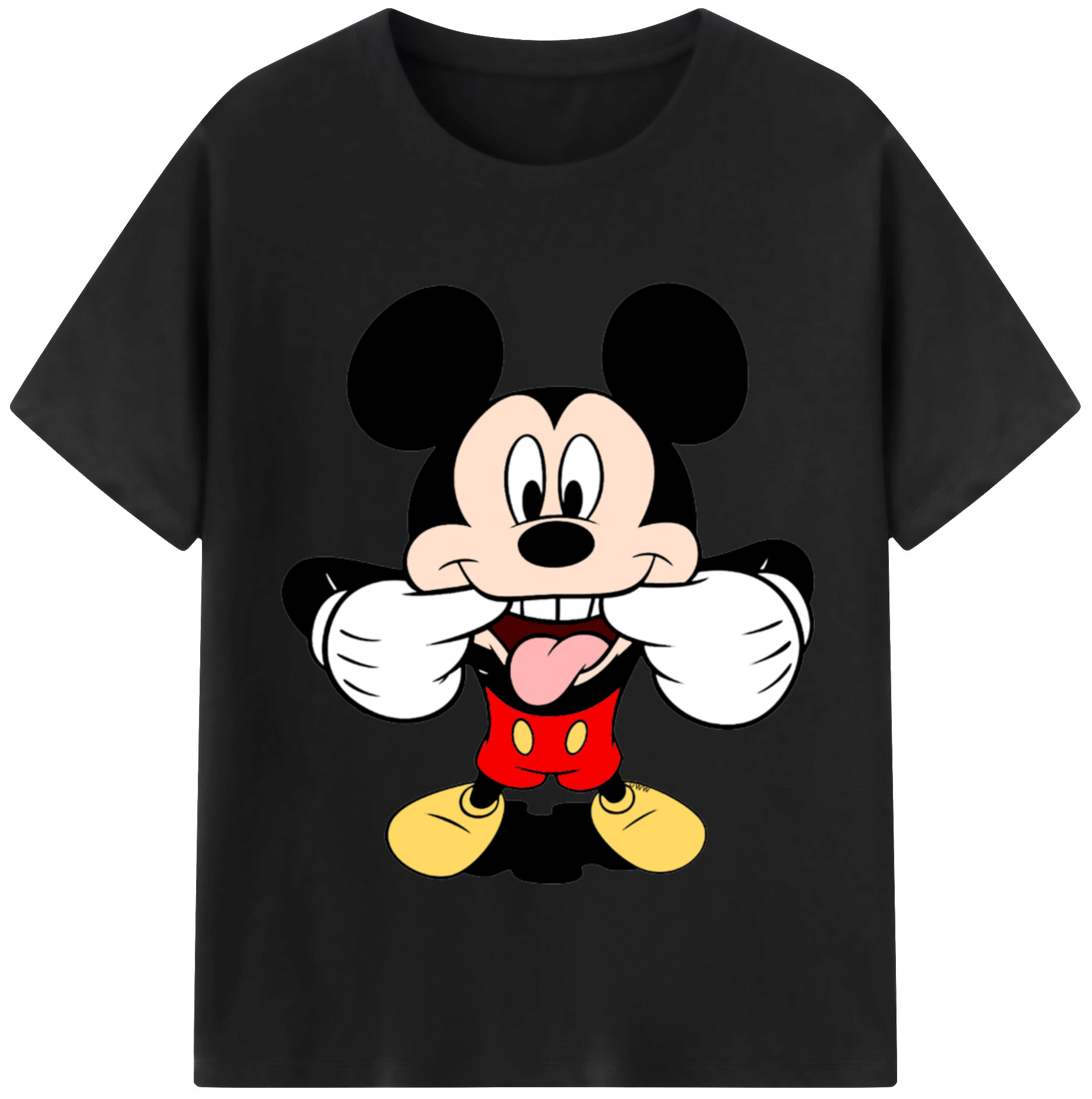（画像用） ミッキーマウス Mickey Mouse 綿100％半袖Tシャツ（フロントプリント）