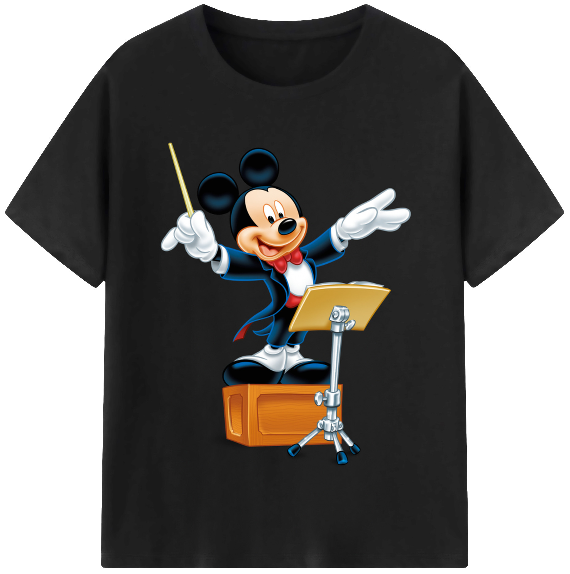 （画像用） ミッキーマウス Mickey Mouse 綿100％半袖Tシャツ（フロントプリント）