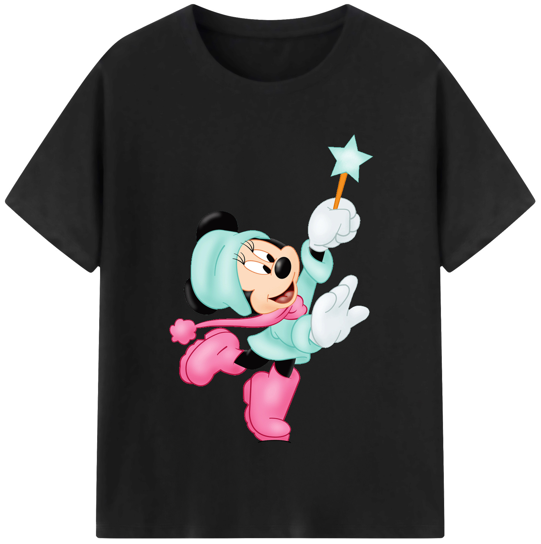 （画像用） ミッキーマウス Mickey Mouse 綿100％半袖Tシャツ（フロントプリント）