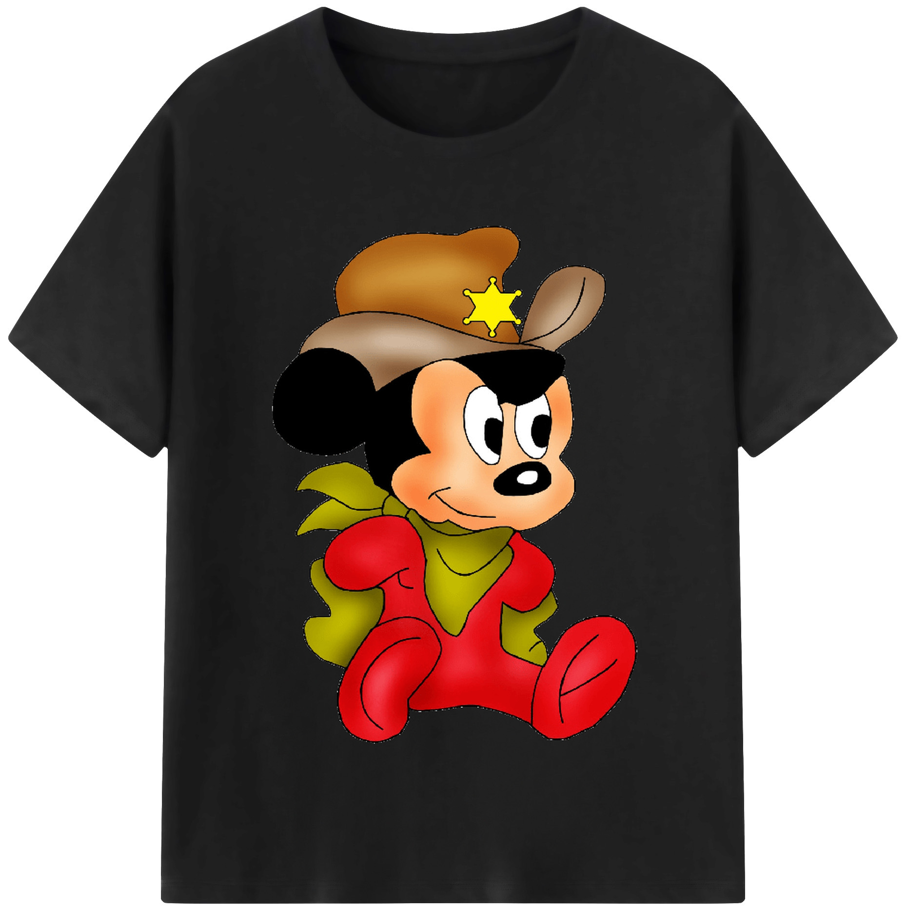 （画像用） ミッキーマウス Mickey Mouse 綿100％半袖Tシャツ（フロントプリント）