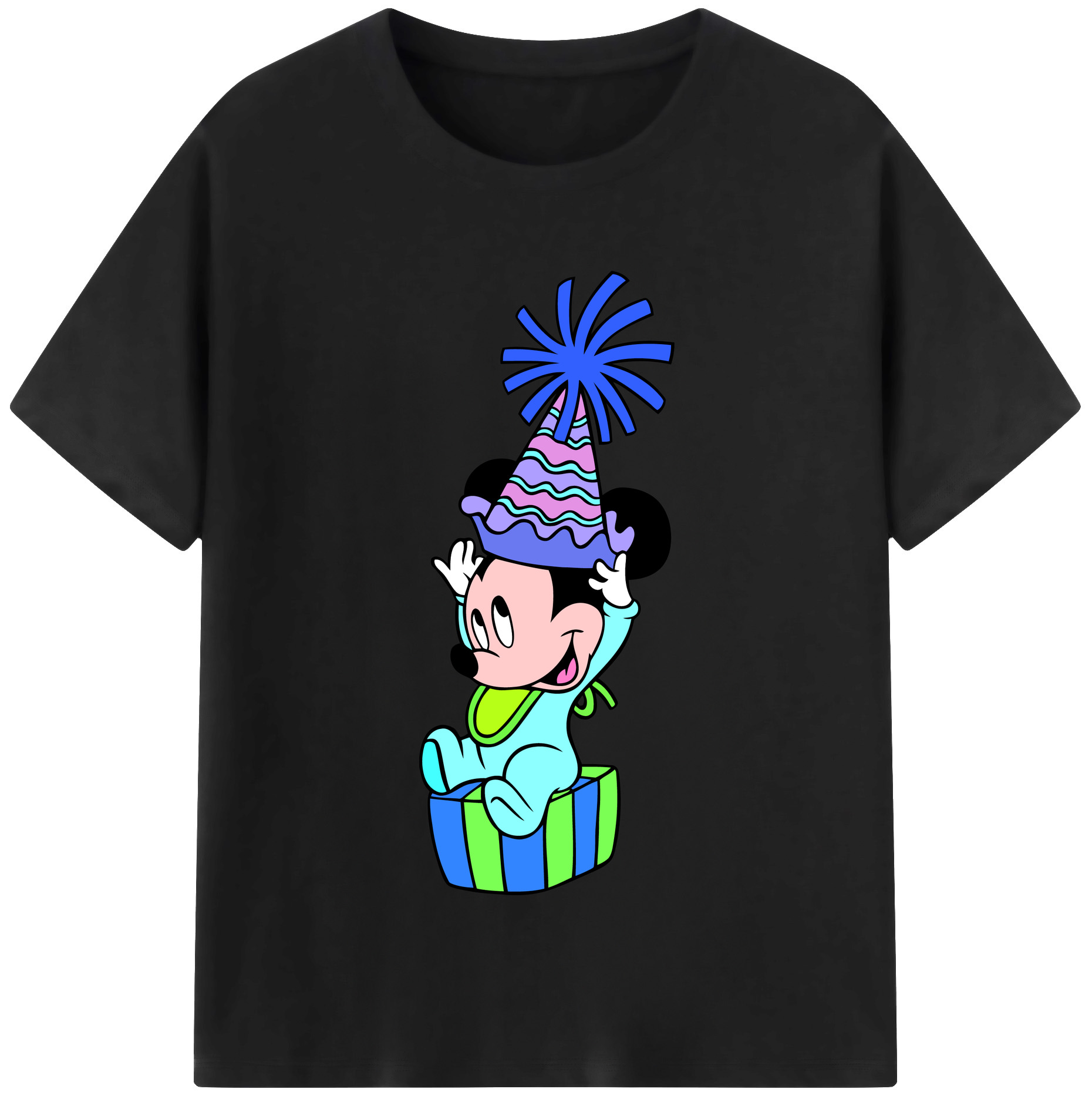 （画像用） ミッキーマウス Mickey Mouse 綿100％半袖Tシャツ（フロントプリント）