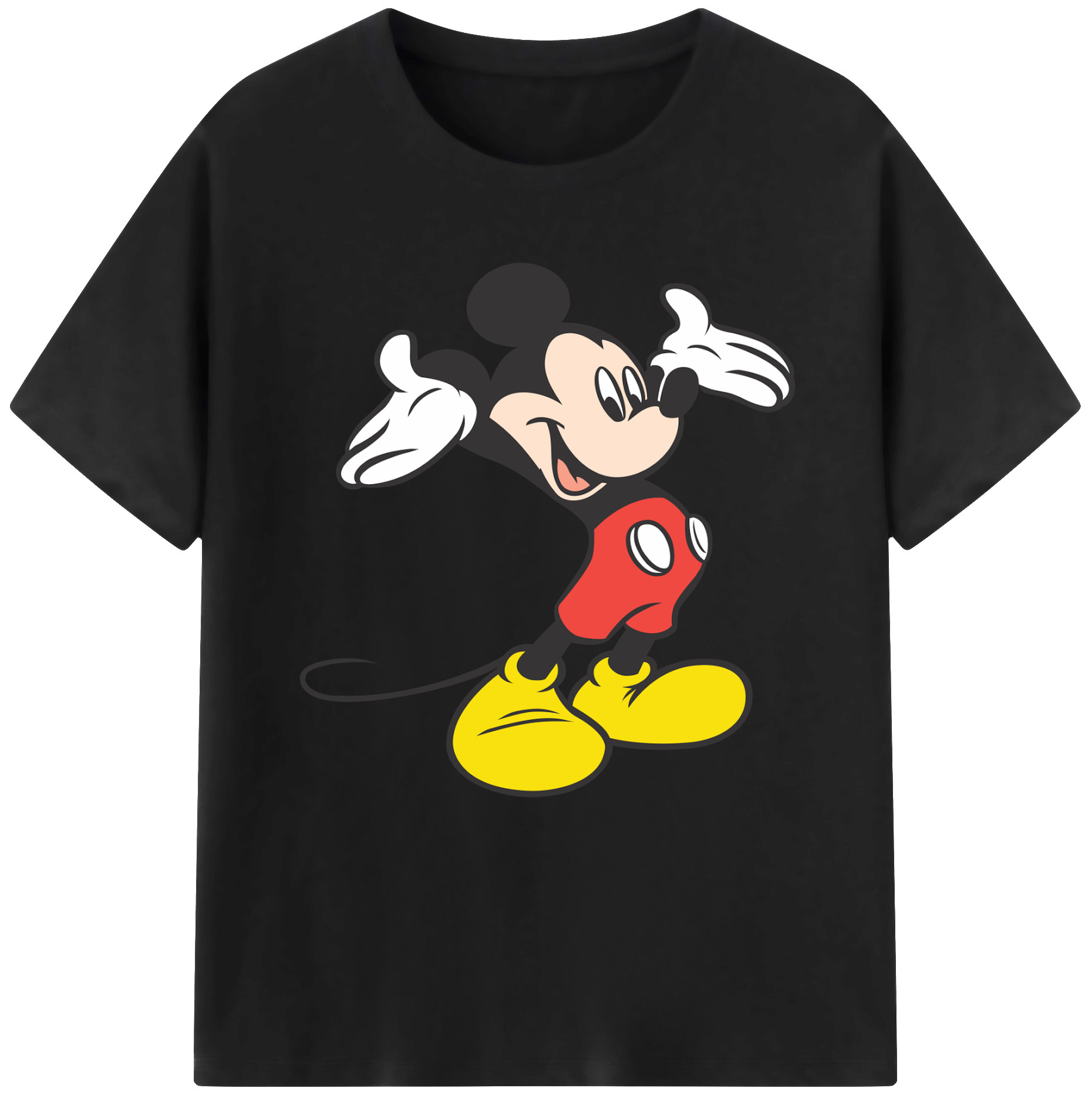 （画像用） ミッキーマウス Mickey Mouse 綿100％半袖Tシャツ（フロントプリント）