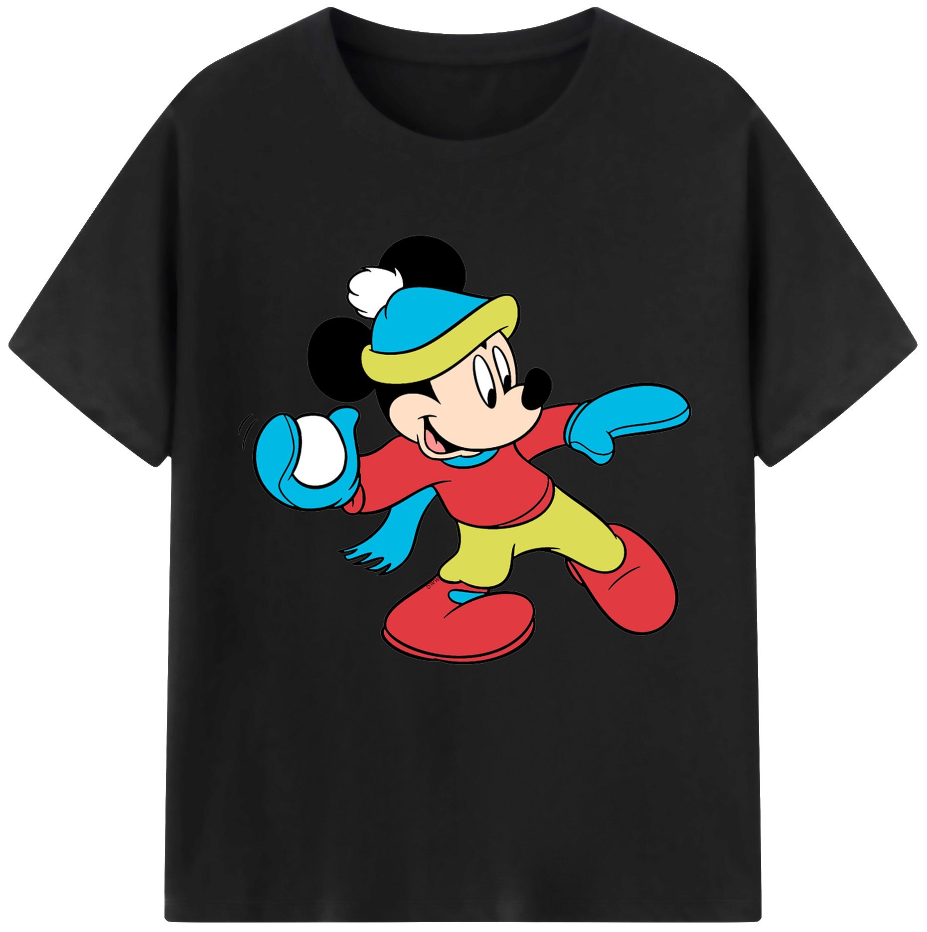 （画像用） ミッキーマウス Mickey Mouse 綿100％半袖Tシャツ（フロントプリント）