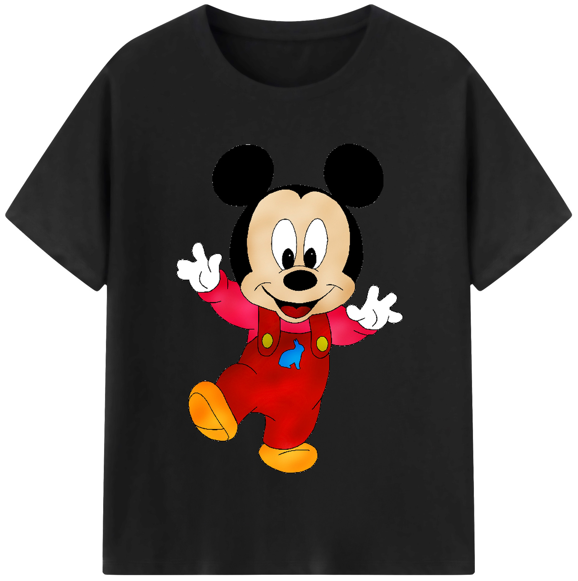 （画像用） ミッキーマウス Mickey Mouse 綿100％半袖Tシャツ（フロントプリント）