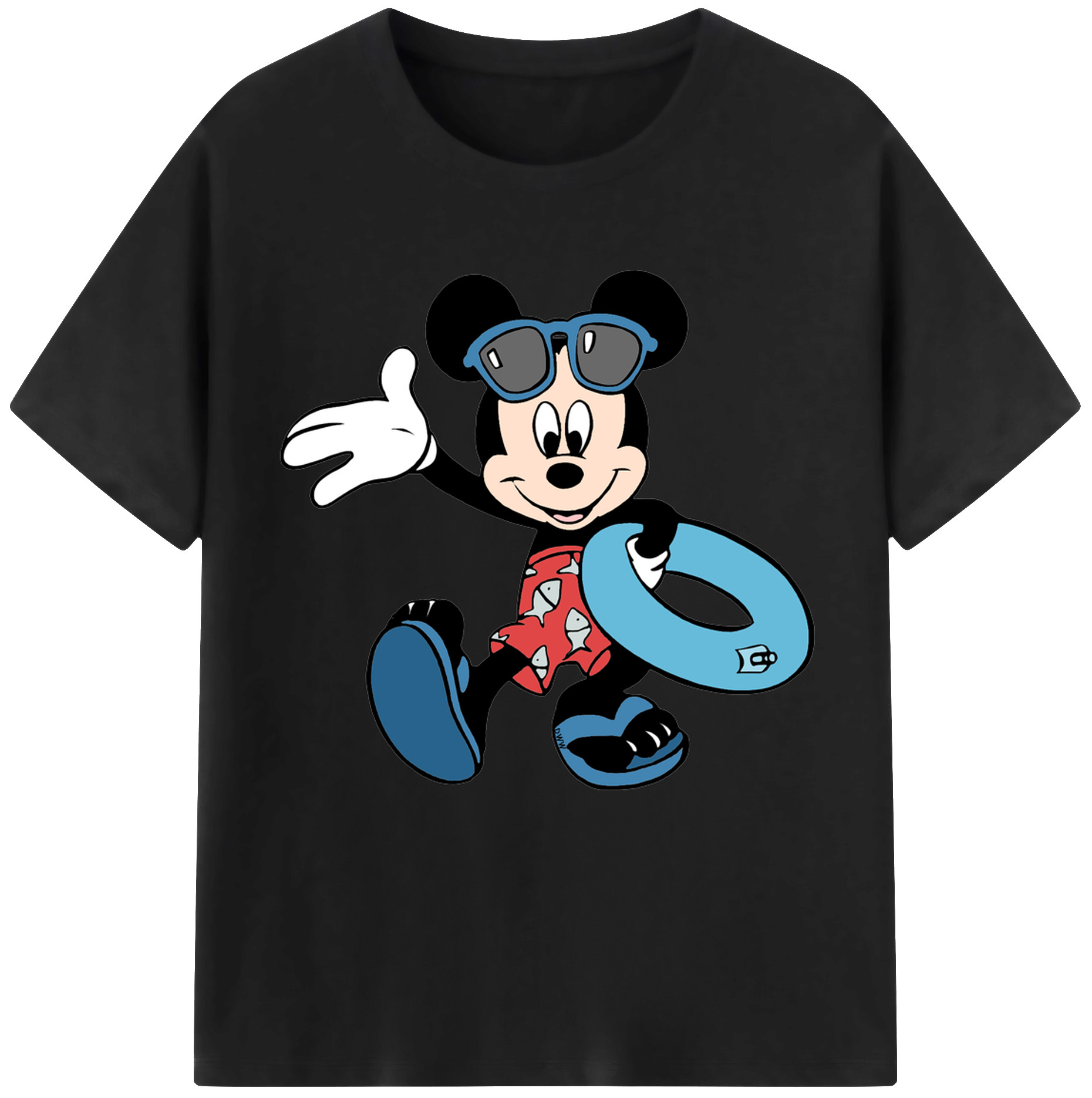 （画像用） ミッキーマウス Mickey Mouse 綿100％半袖Tシャツ（フロントプリント）