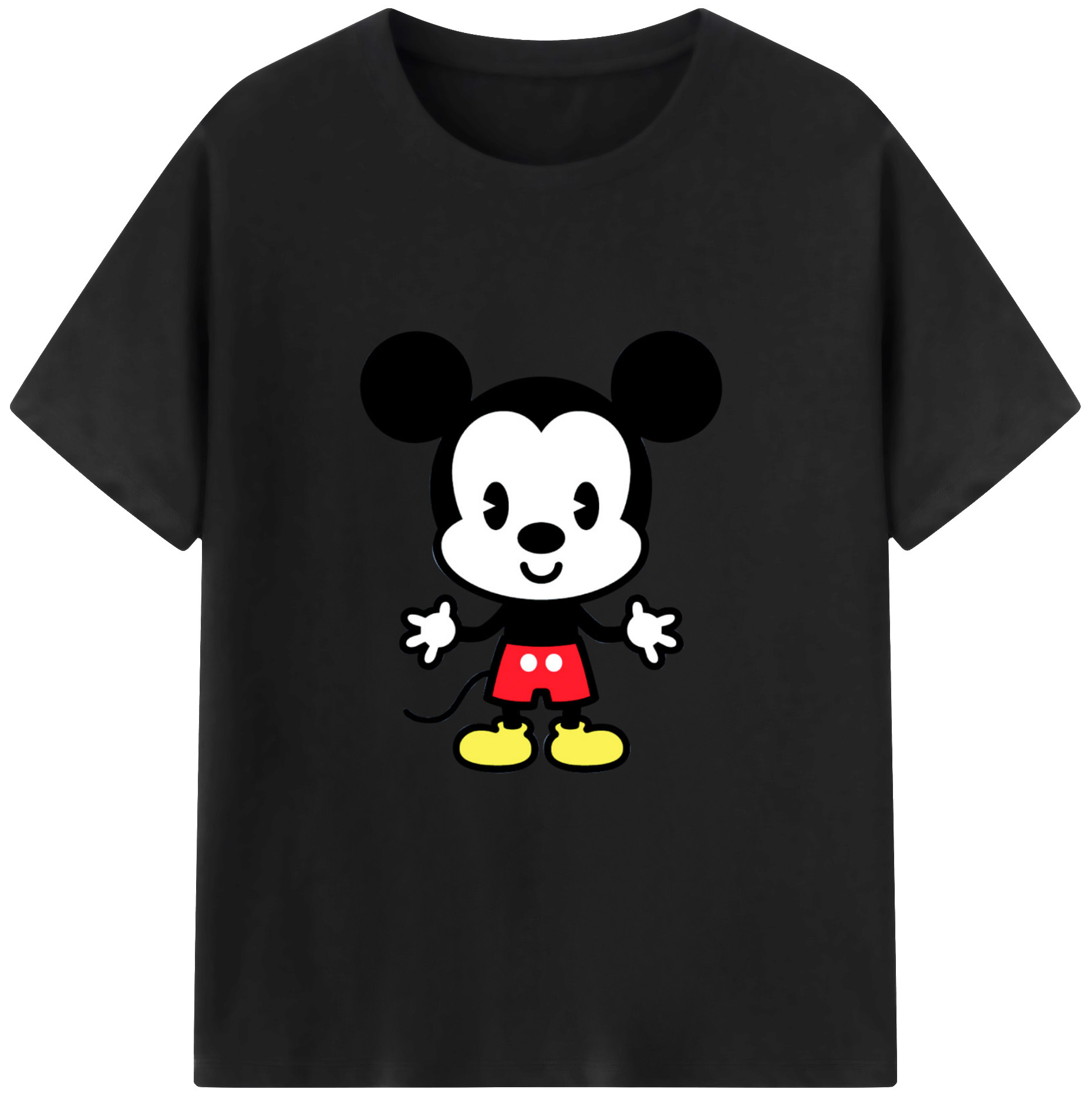 （画像用） ミッキーマウス Mickey Mouse 綿100％半袖Tシャツ（フロントプリント）
