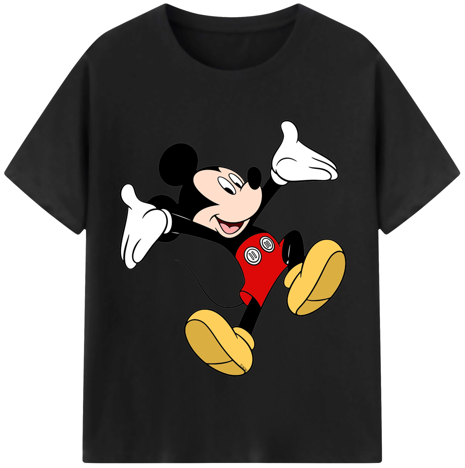 （画像用） ミッキーマウス Mickey Mouse 綿100％半袖Tシャツ（フロントプリント）
