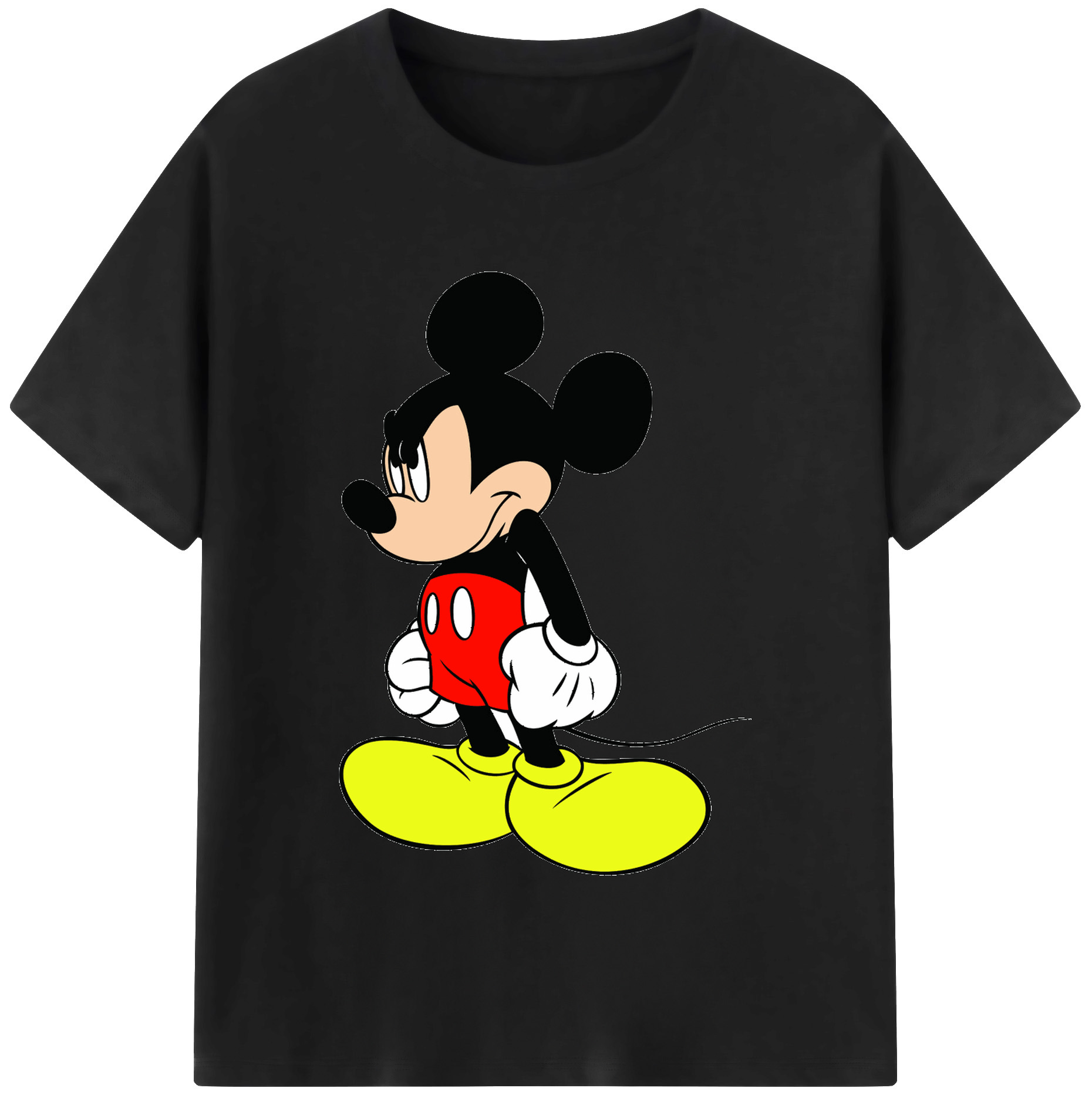 （画像用） ミッキーマウス Mickey Mouse 綿100％半袖Tシャツ（フロントプリント）