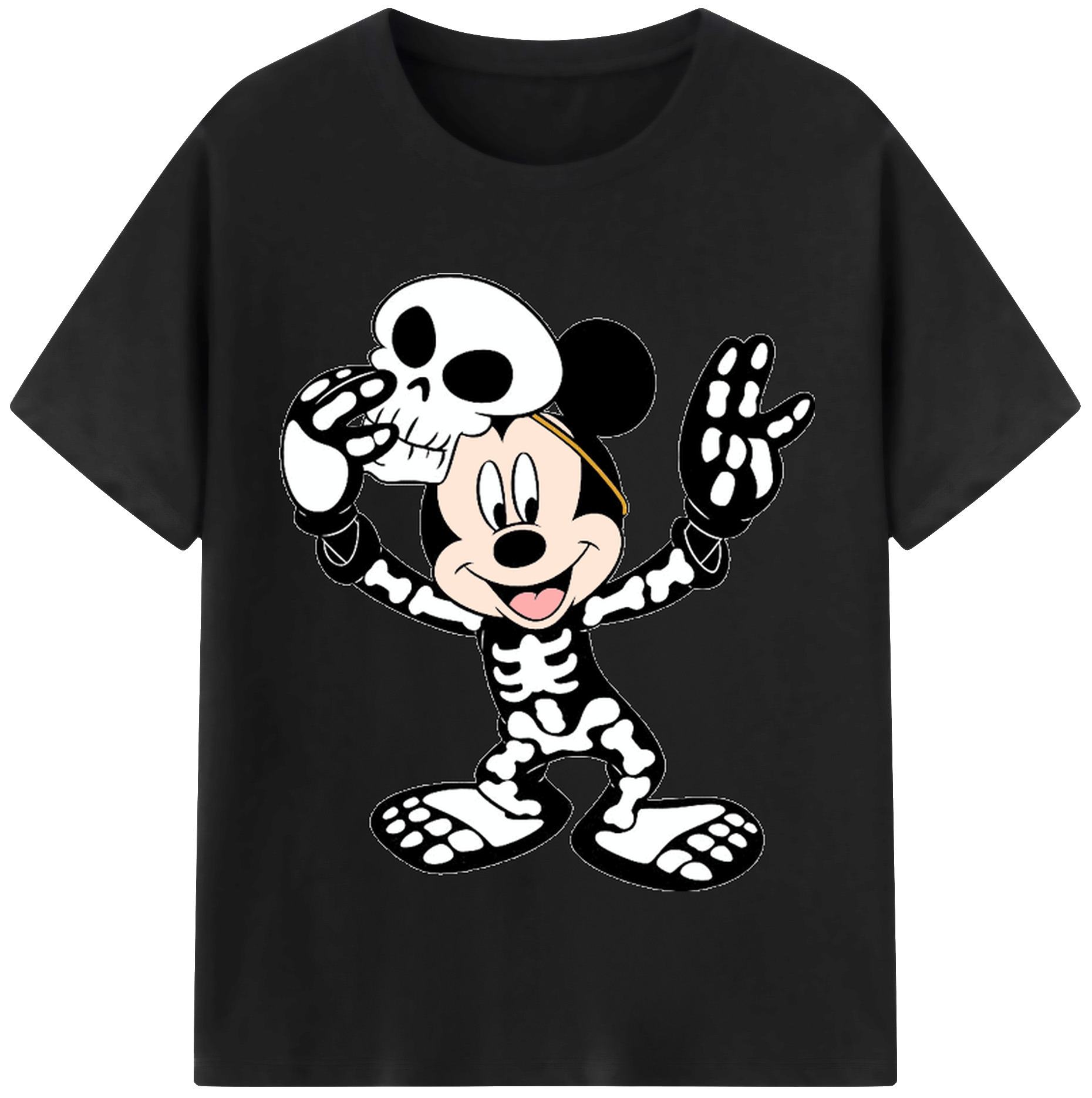 （画像用） ミッキーマウス Mickey Mouse 綿100％半袖Tシャツ（フロントプリント）