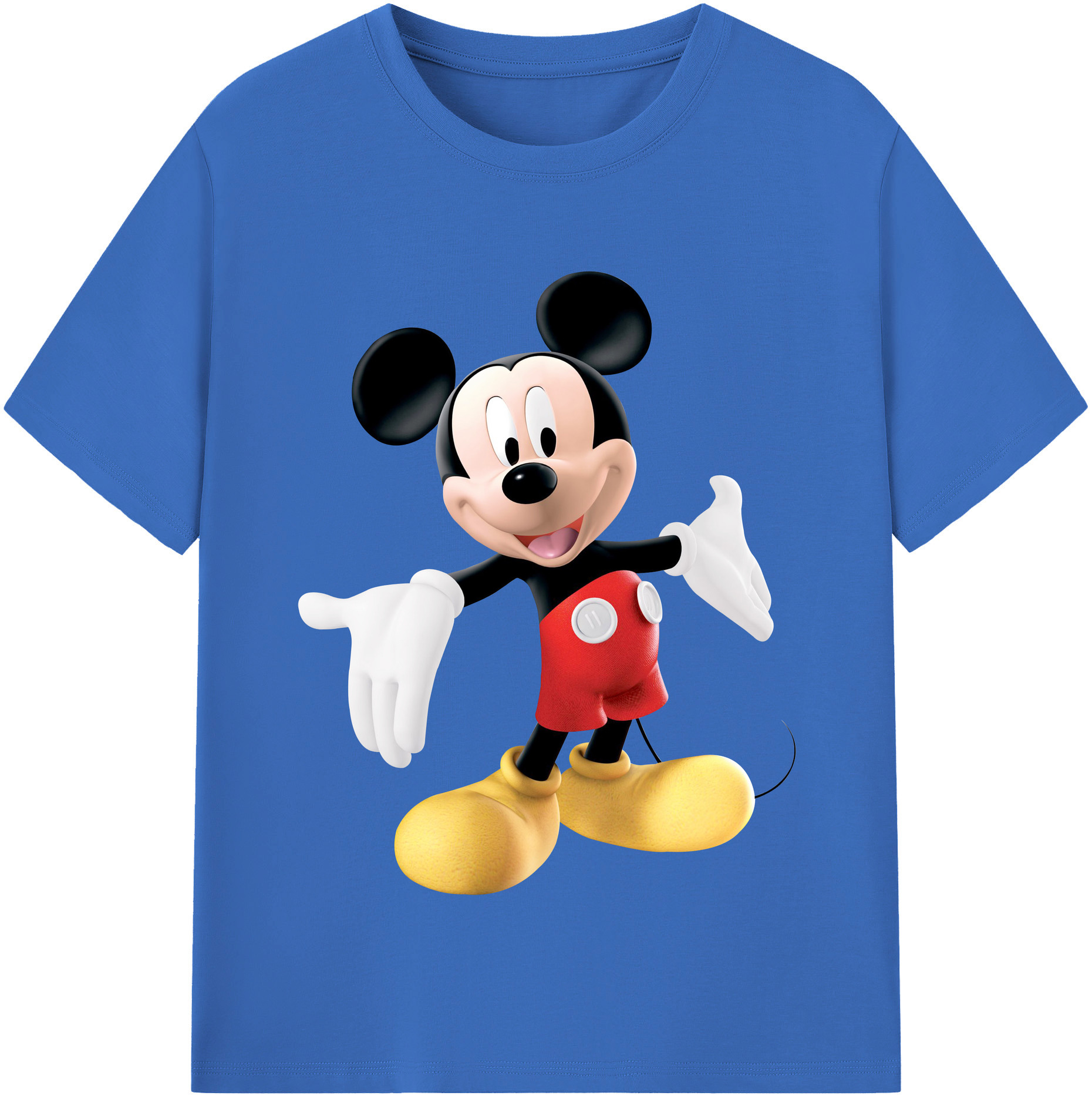（画像用） ミッキーマウス Mickey Mouse 綿100％半袖Tシャツ（フロントプリント）