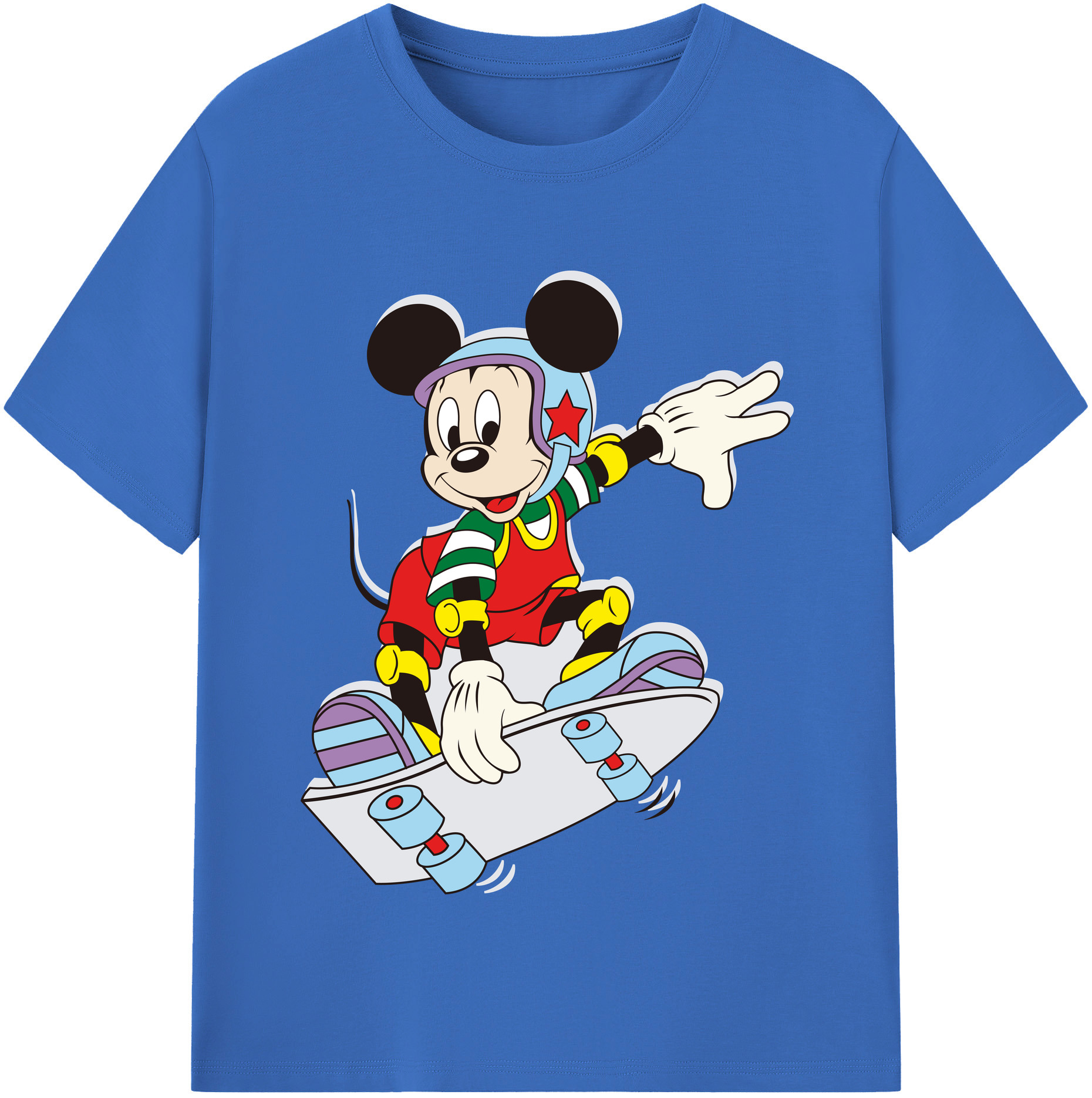 （画像用） ミッキーマウス Mickey Mouse 綿100％半袖Tシャツ（フロントプリント）