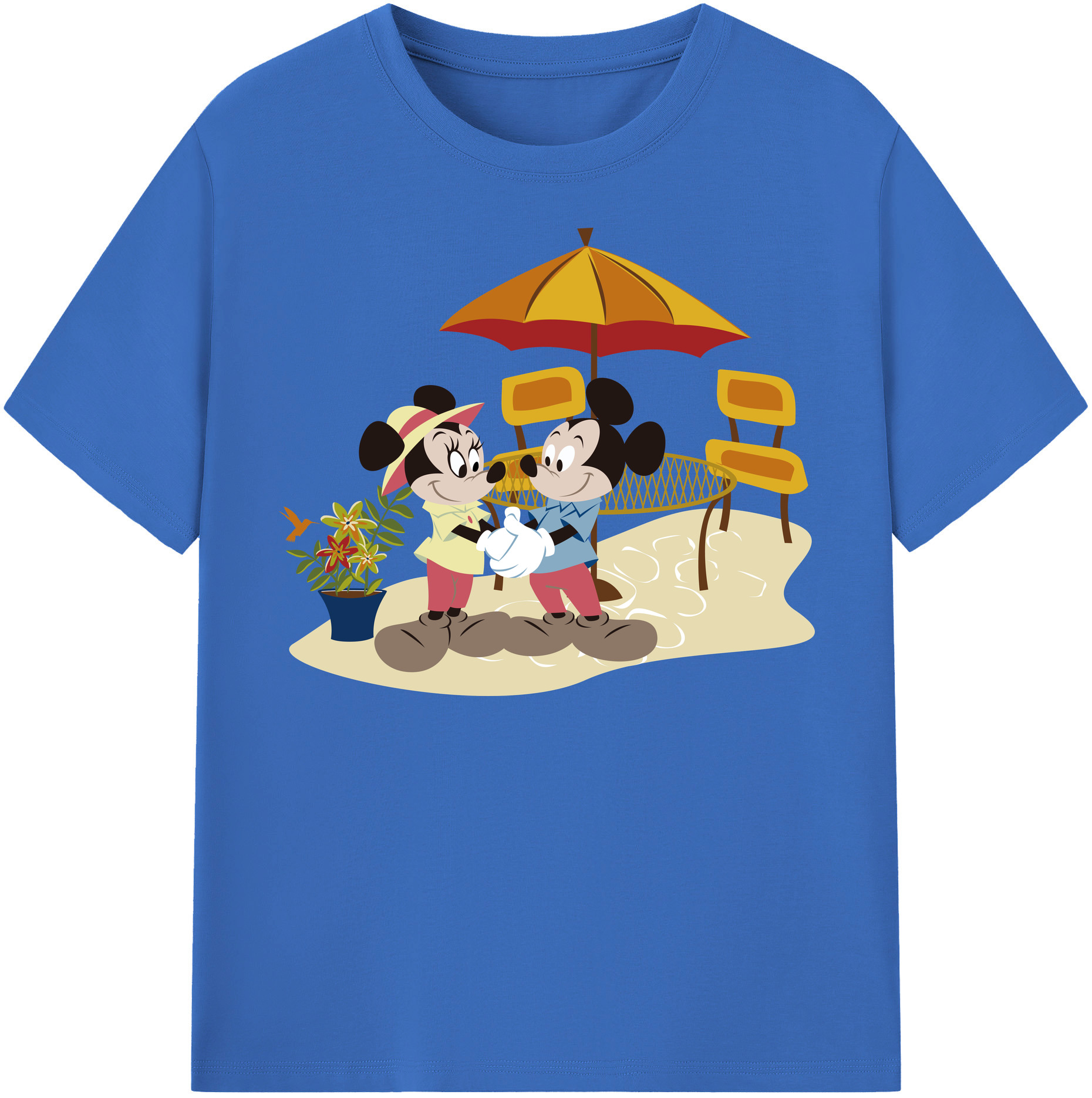 （画像用） ミッキーマウス Mickey Mouse 綿100％半袖Tシャツ（フロントプリント）