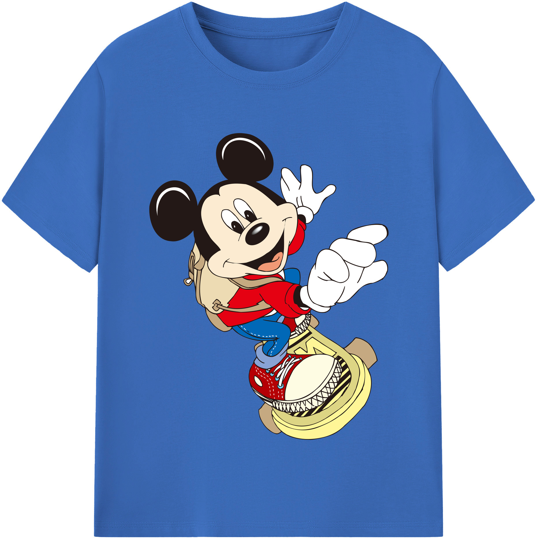 （画像用） ミッキーマウス Mickey Mouse 綿100％半袖Tシャツ（フロントプリント）