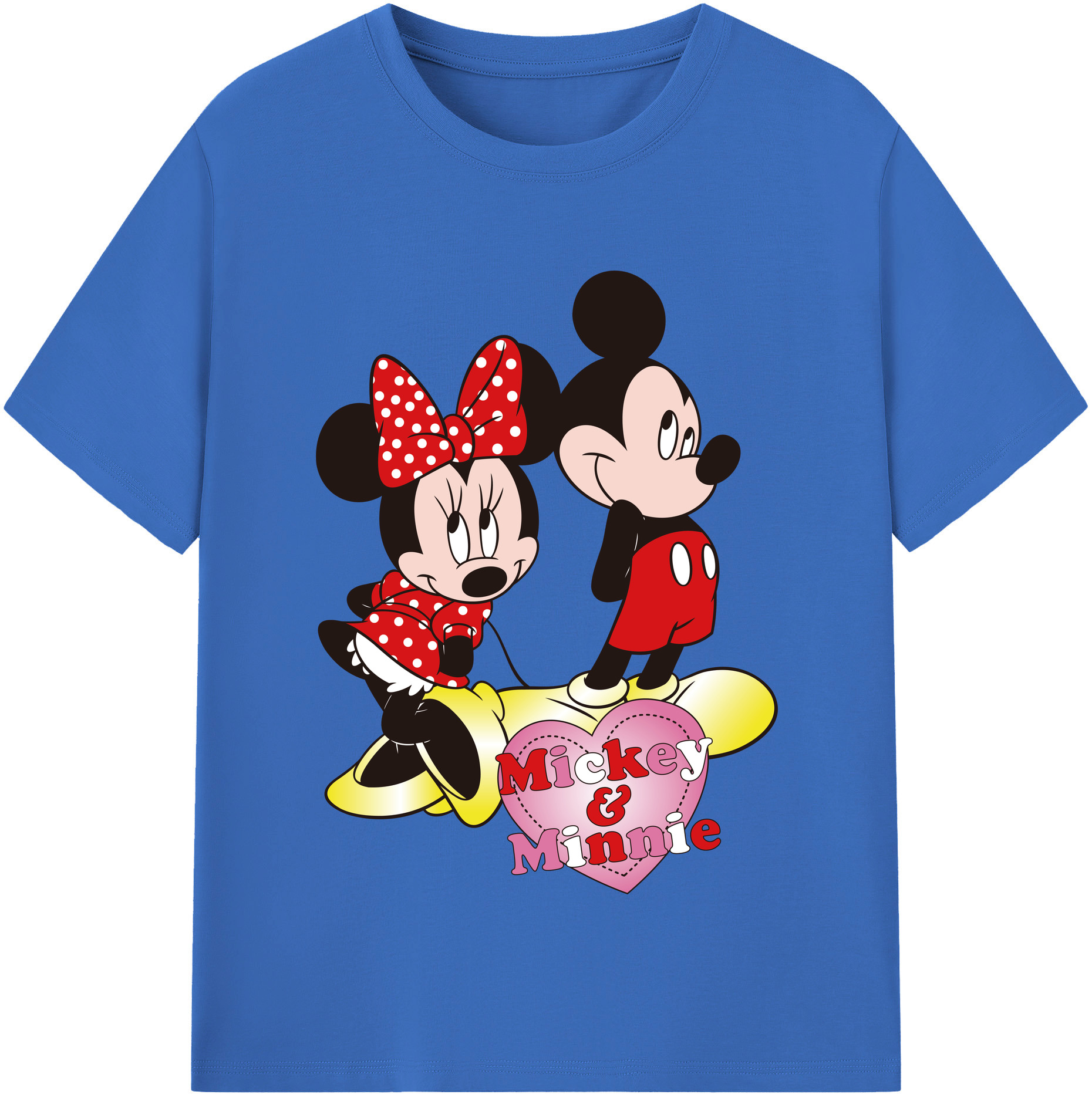 （画像用） ミッキーマウス Mickey Mouse 綿100％半袖Tシャツ（フロントプリント）