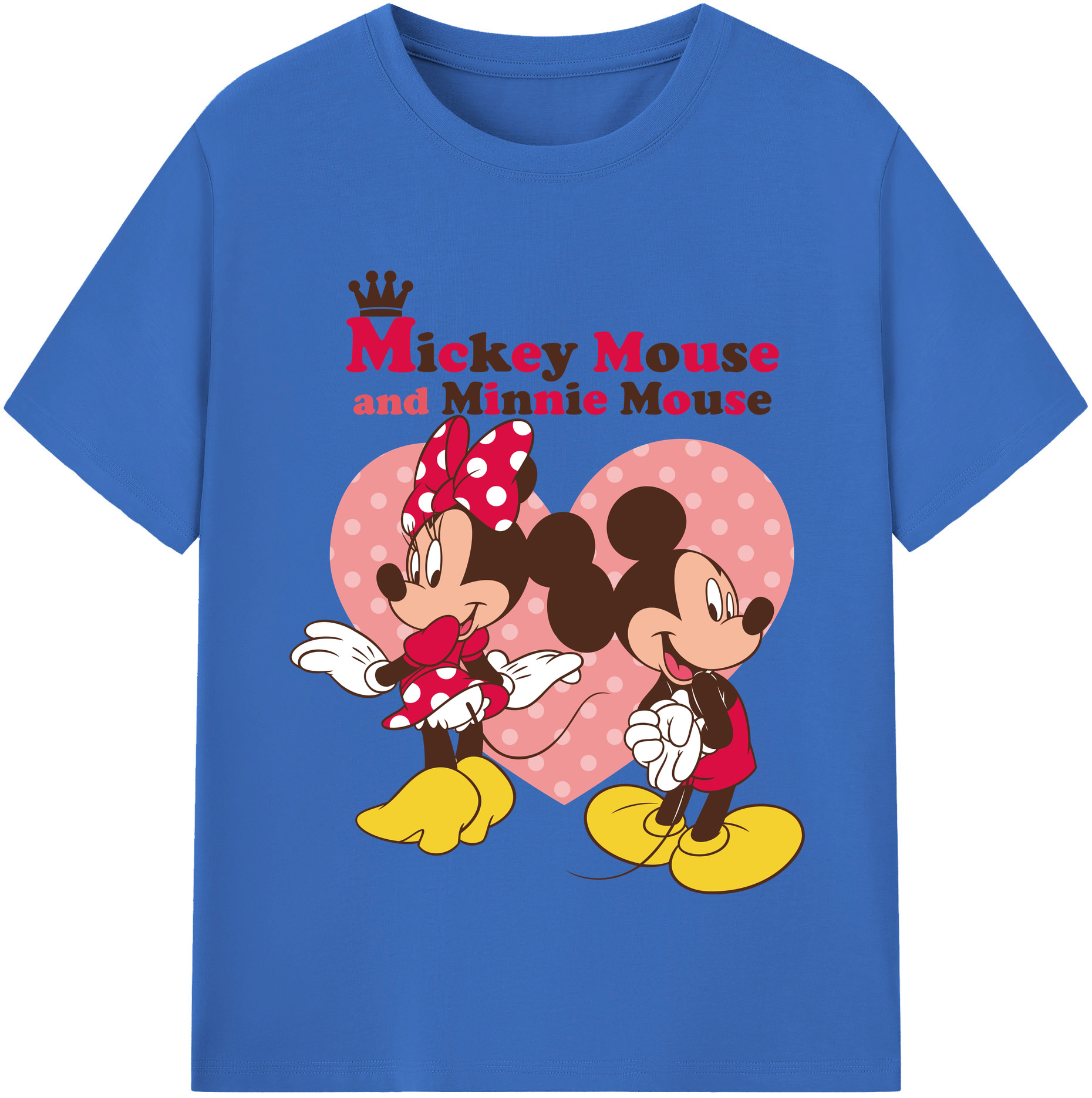 （画像用） ミッキーマウス Mickey Mouse 綿100％半袖Tシャツ（フロントプリント）