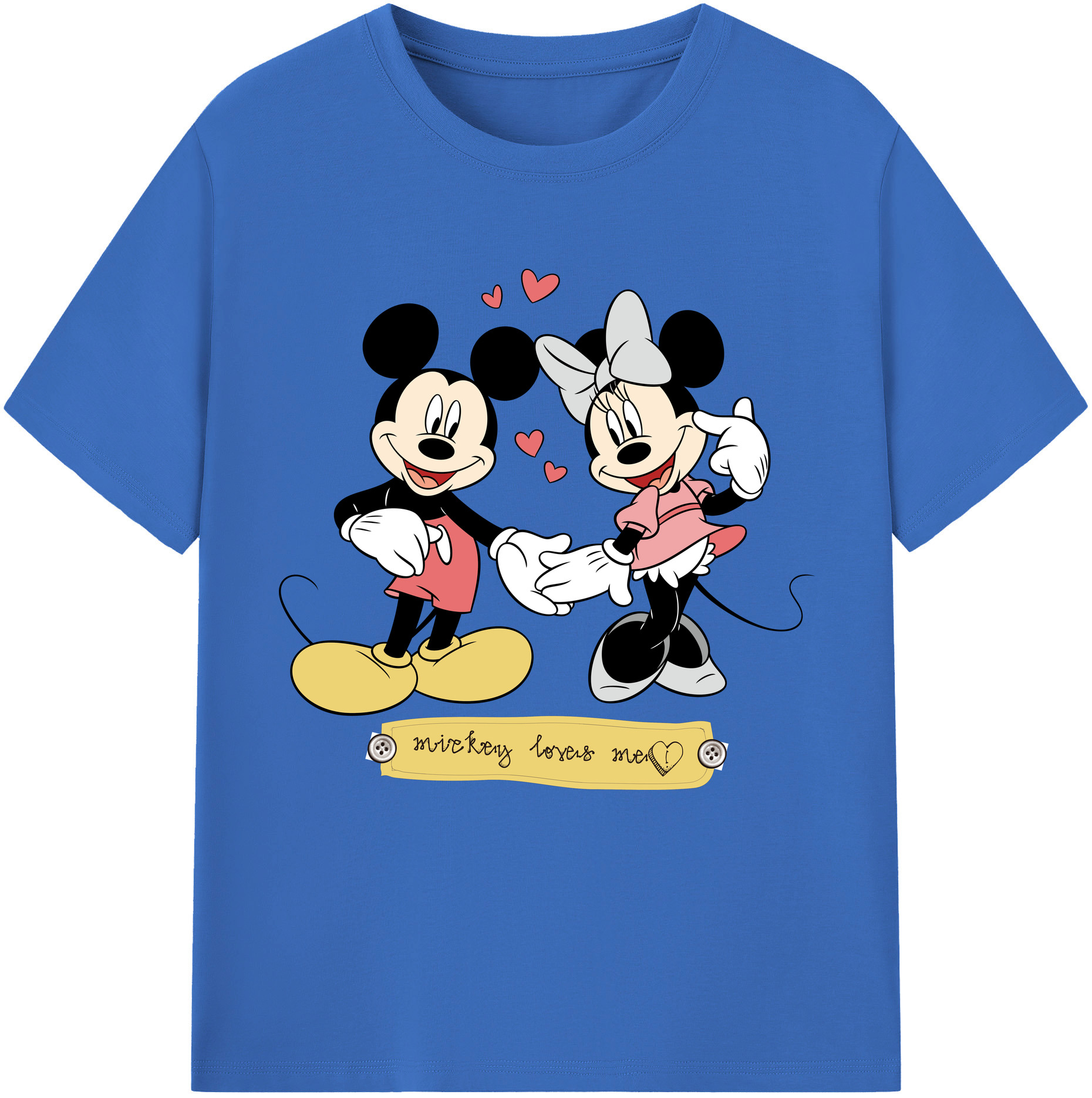 （画像用） ミッキーマウス Mickey Mouse 綿100％半袖Tシャツ（フロントプリント）