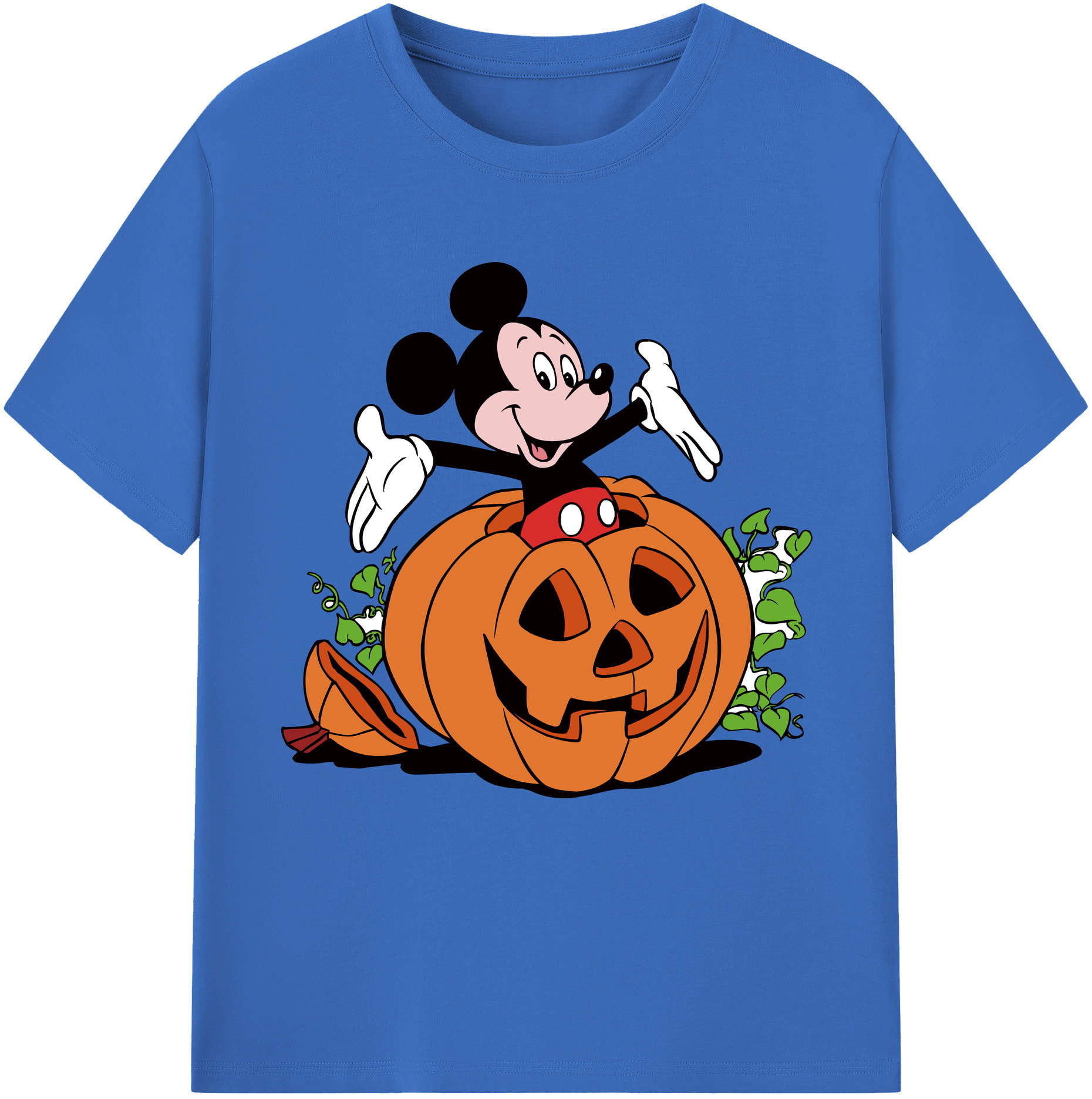 （画像用） ミッキーマウス Mickey Mouse 綿100％半袖Tシャツ（フロントプリント）