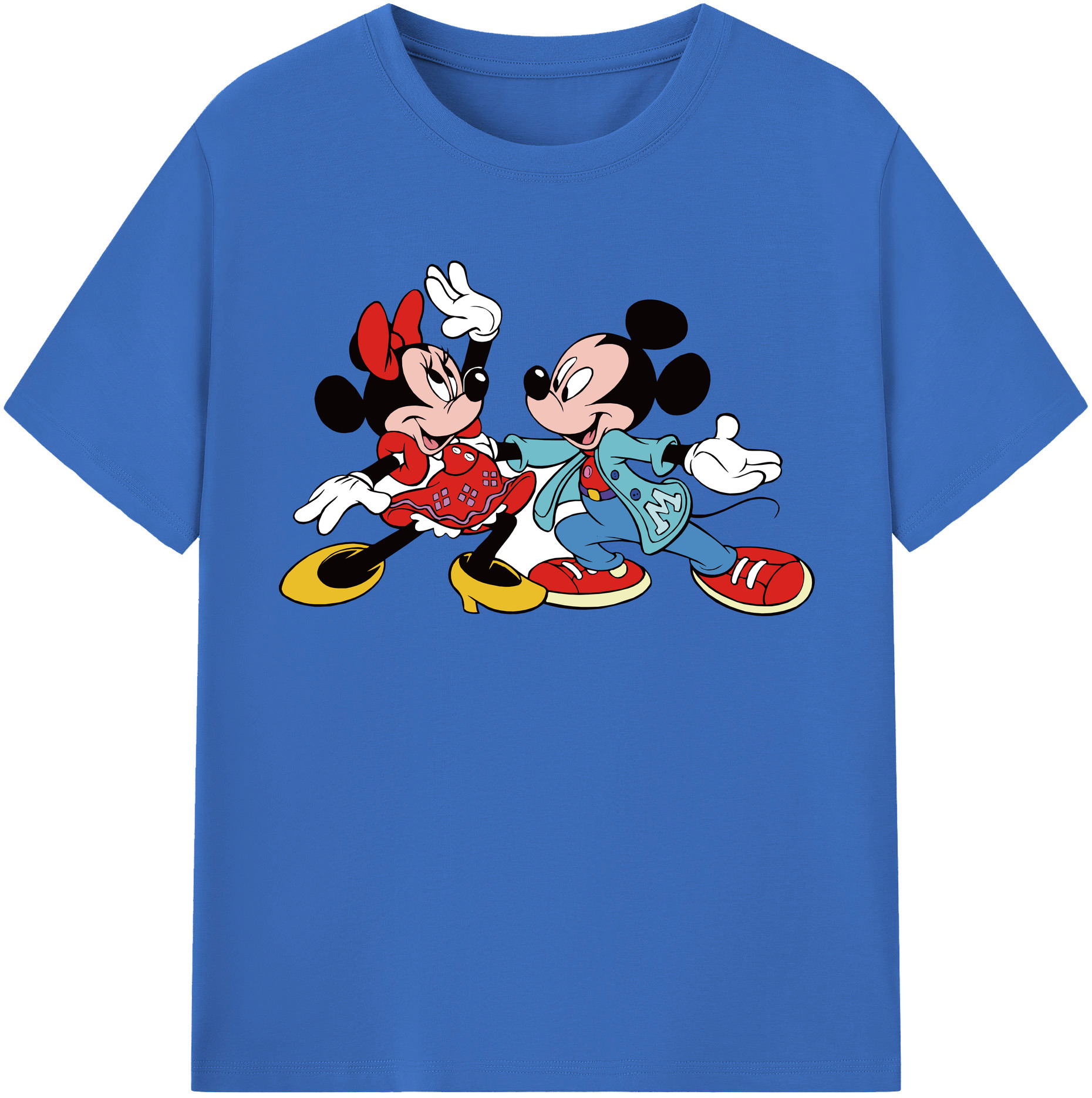 （画像用） ミッキーマウス Mickey Mouse 綿100％半袖Tシャツ（フロントプリント）
