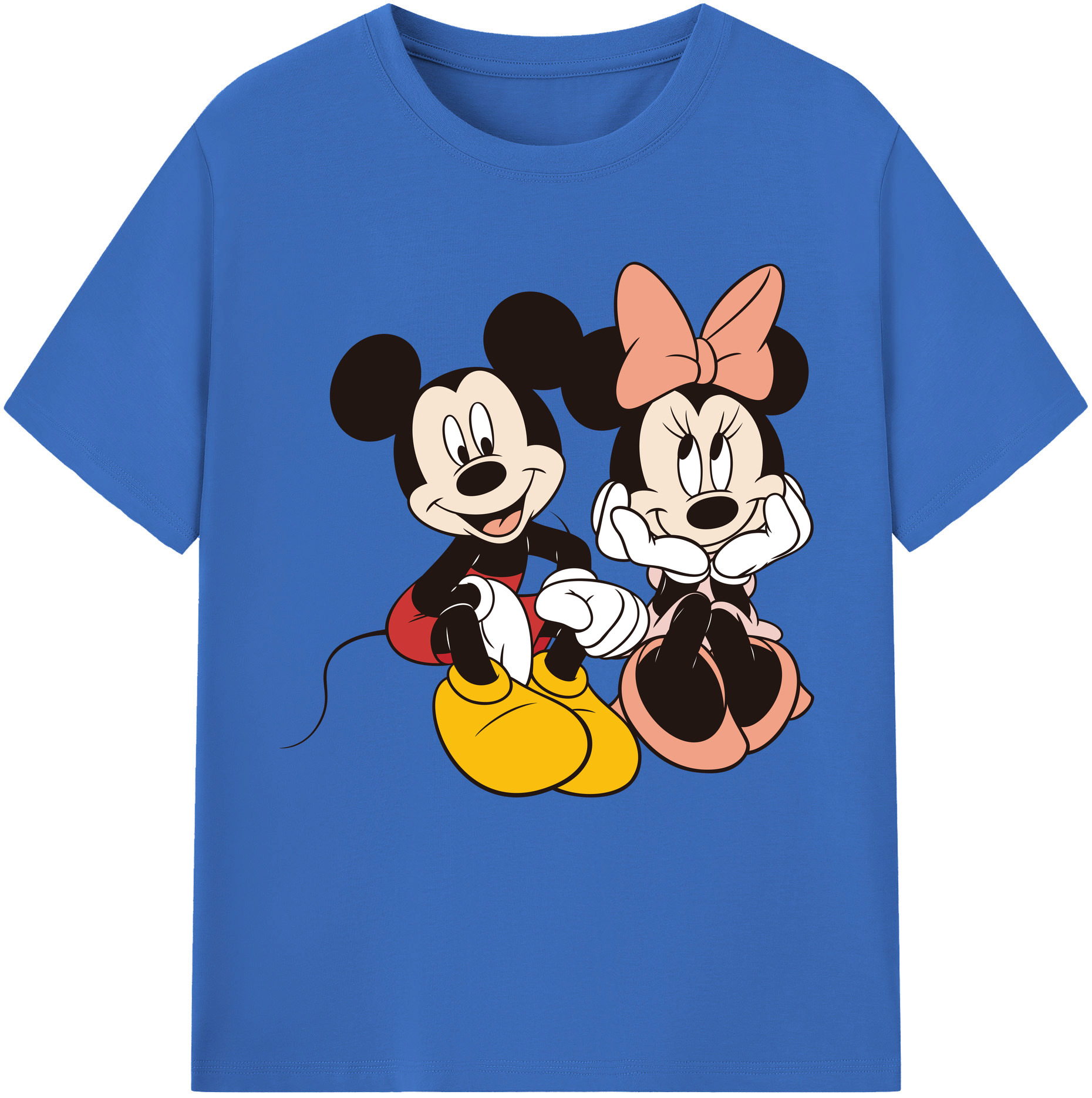 （画像用） ミッキーマウス Mickey Mouse 綿100％半袖Tシャツ（フロントプリント）
