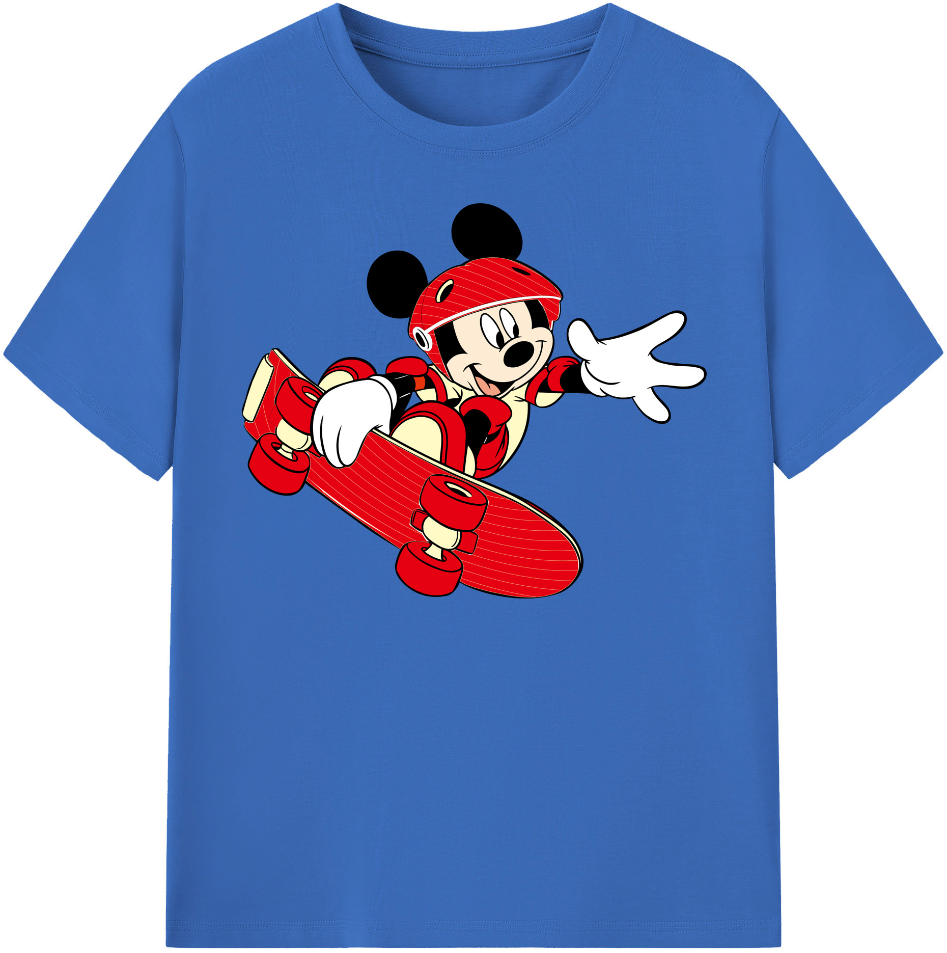 （画像用） ミッキーマウス Mickey Mouse 綿100％半袖Tシャツ（フロントプリント）