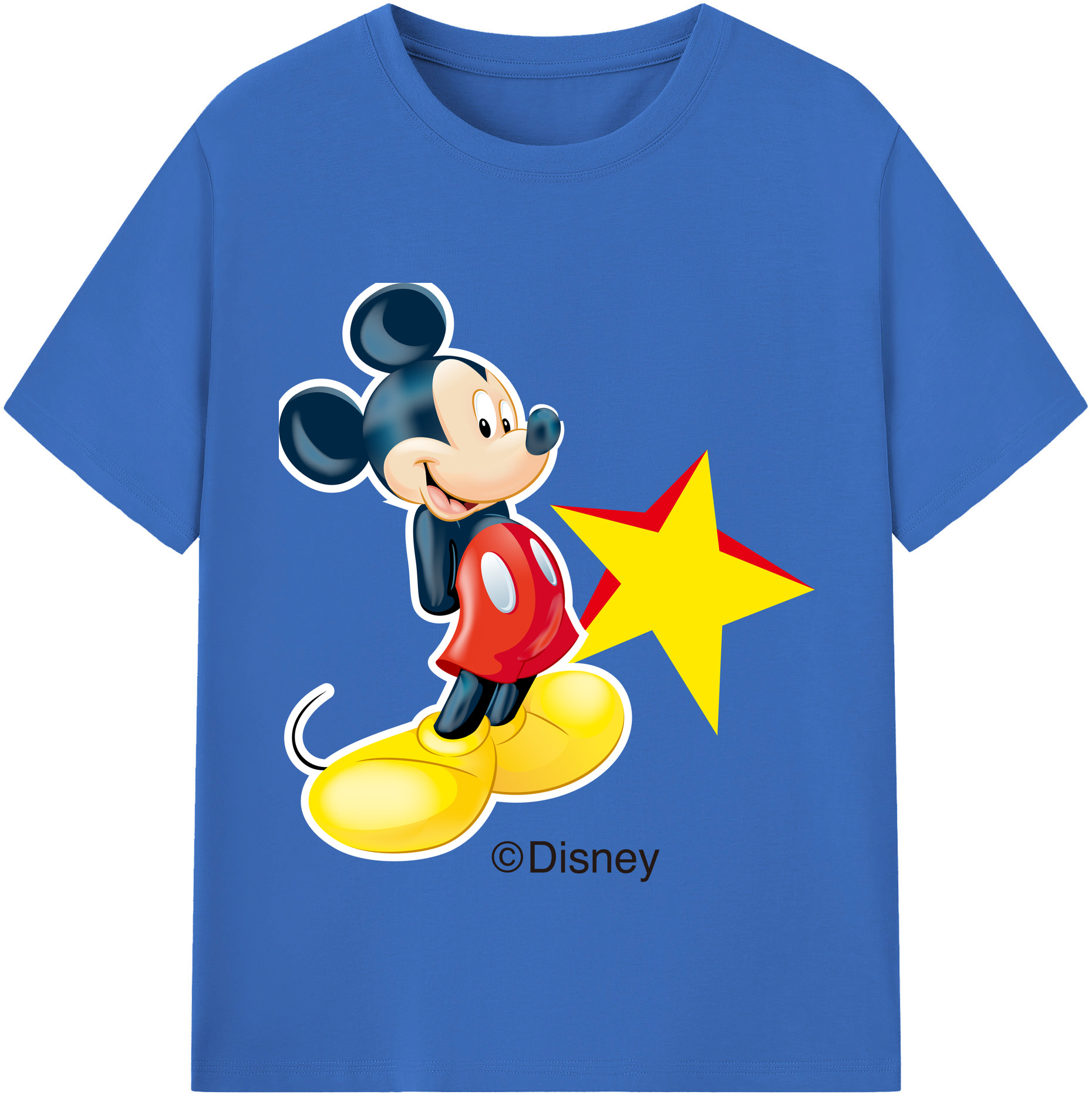 （画像用） ミッキーマウス Mickey Mouse 綿100％半袖Tシャツ（フロントプリント）