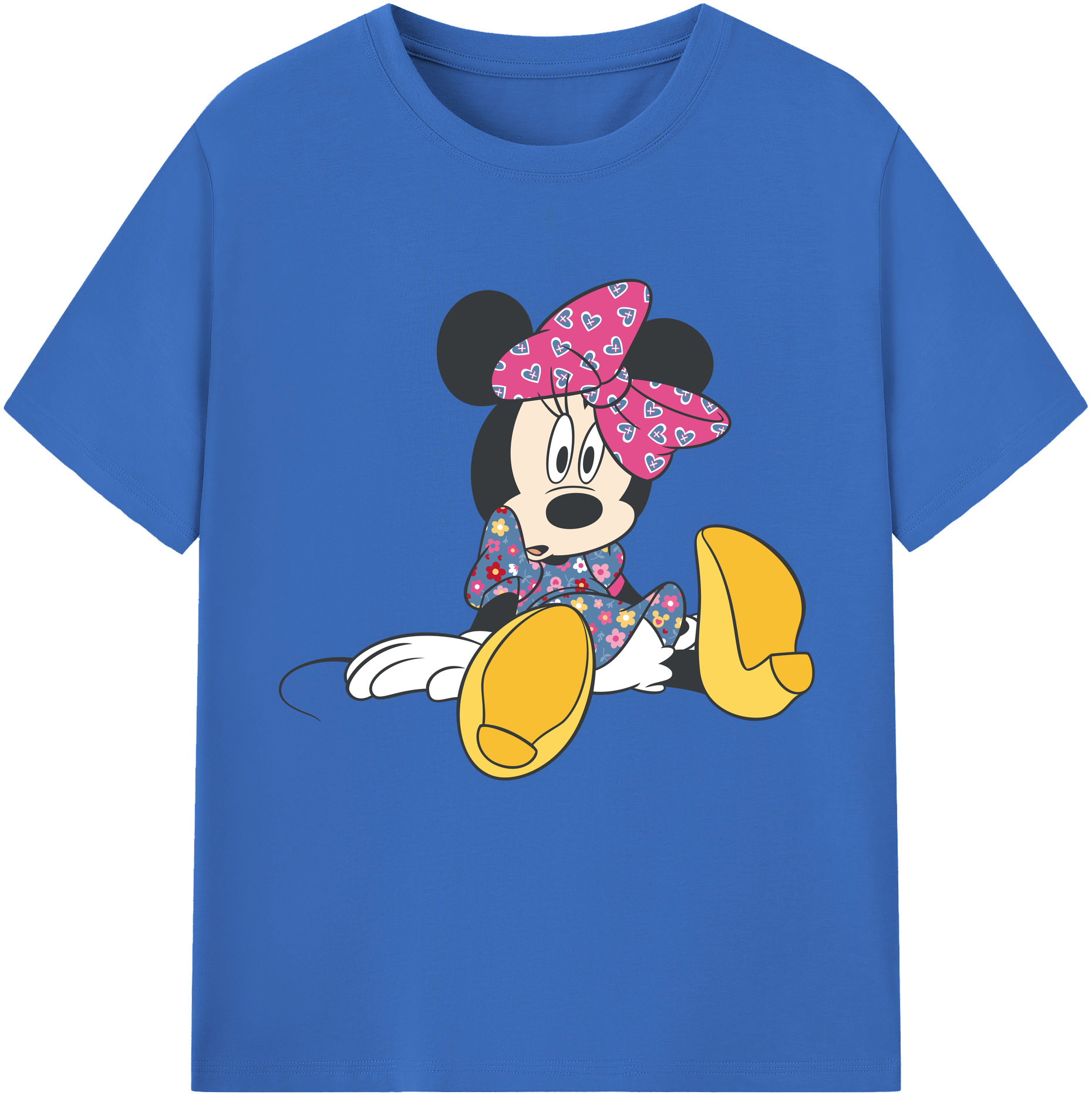 （画像用） ミッキーマウス Mickey Mouse 綿100％半袖Tシャツ（フロントプリント）