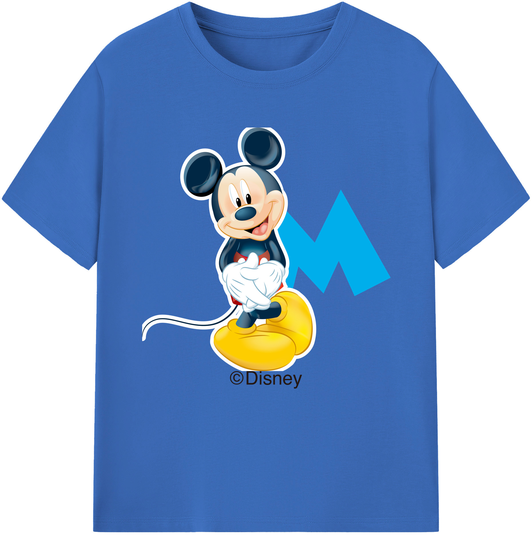 （画像用） ミッキーマウス Mickey Mouse 綿100％半袖Tシャツ（フロントプリント）