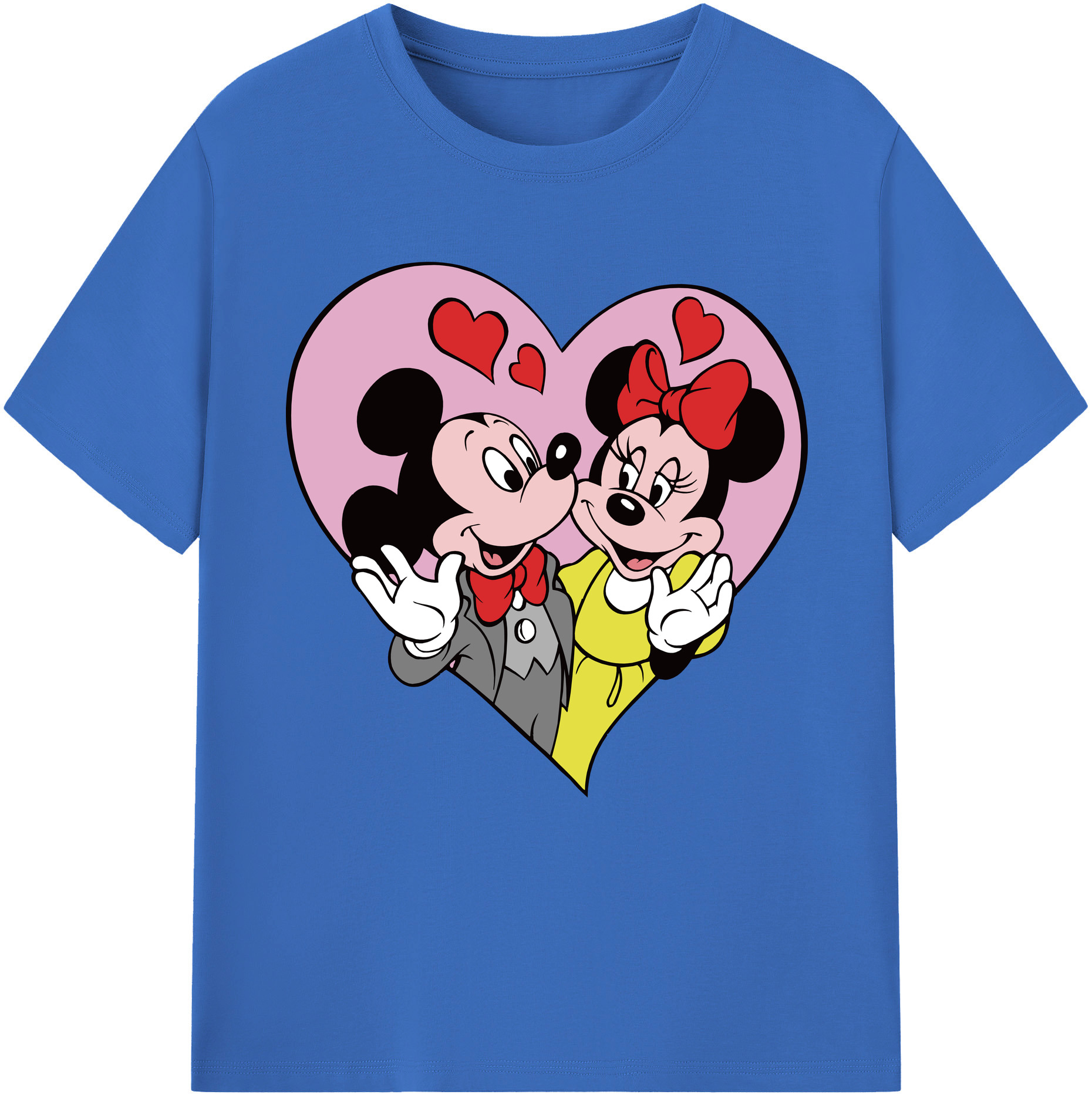 （画像用） ミッキーマウス Mickey Mouse 綿100％半袖Tシャツ（フロントプリント）