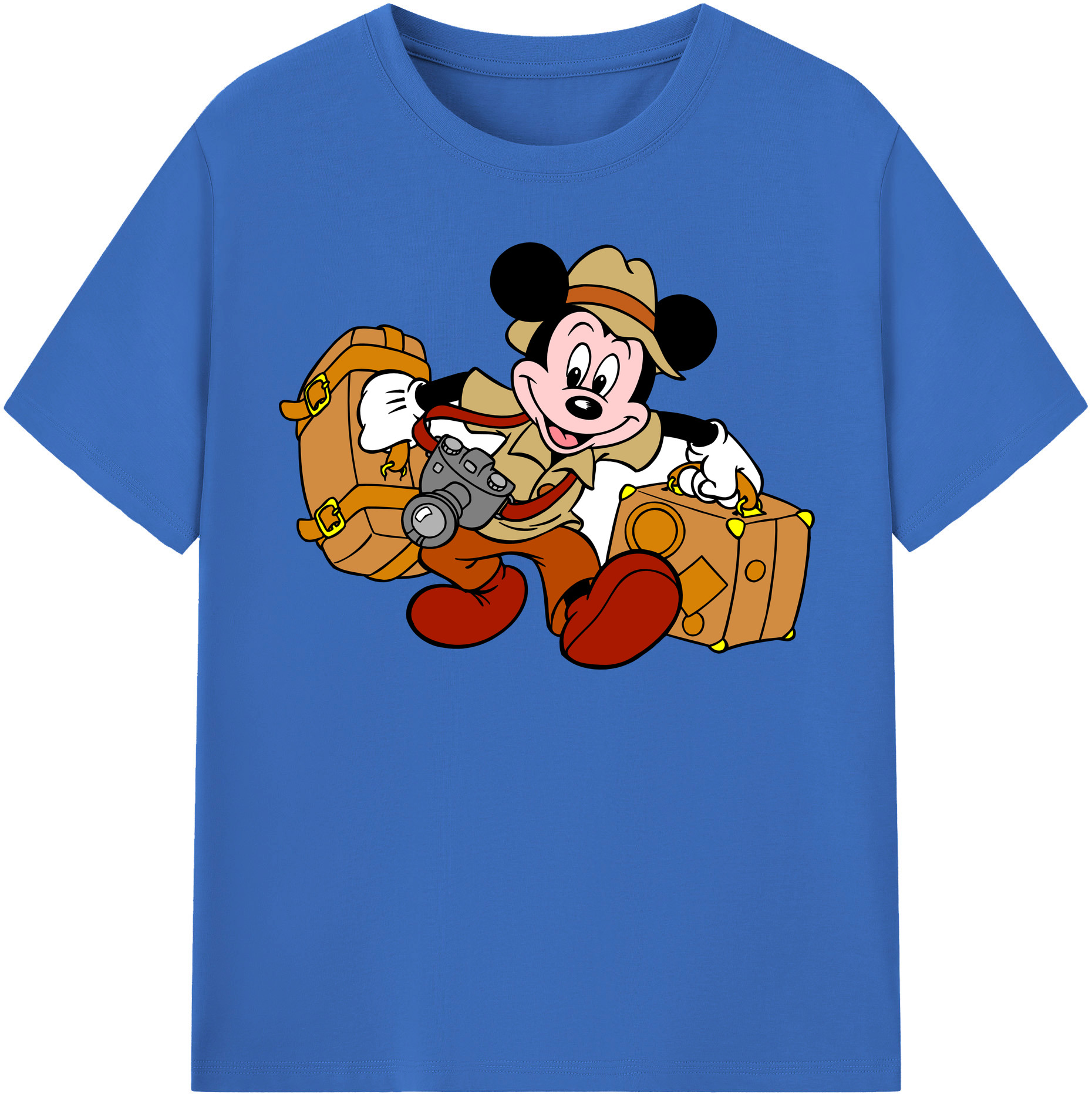 （画像用） ミッキーマウス Mickey Mouse 綿100％半袖Tシャツ（フロントプリント）