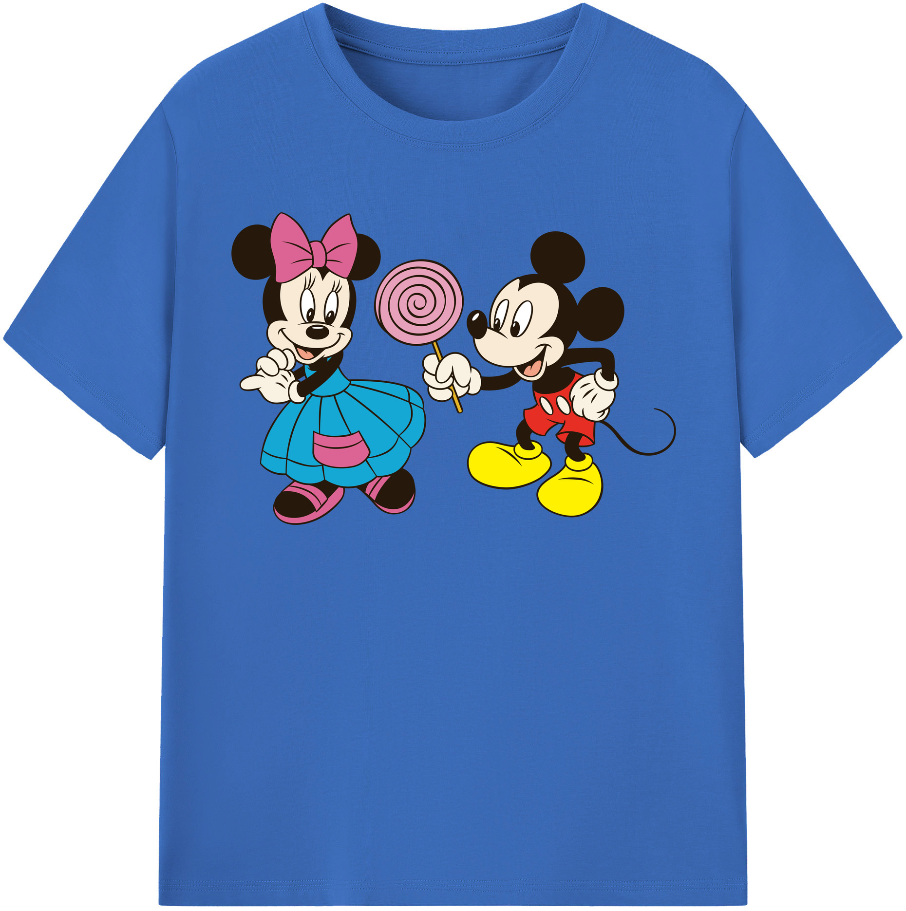 （画像用） ミッキーマウス Mickey Mouse 綿100％半袖Tシャツ（フロントプリント）