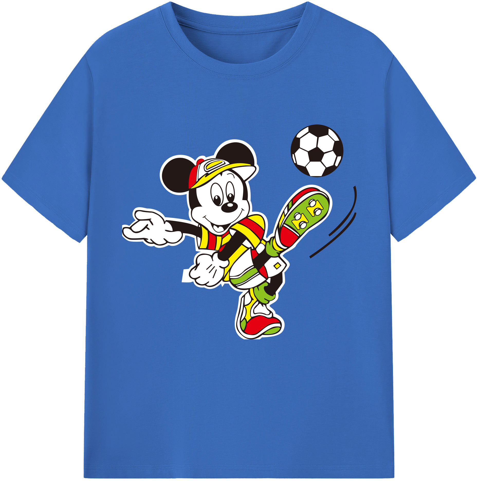 （画像用） ミッキーマウス Mickey Mouse 綿100％半袖Tシャツ（フロントプリント）