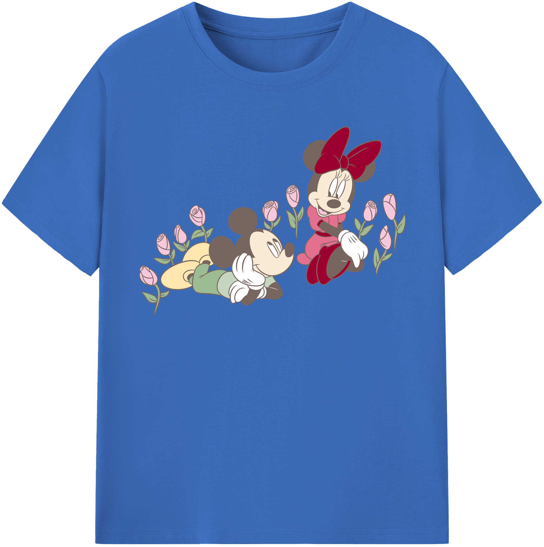 （画像用） ミッキーマウス Mickey Mouse 綿100％半袖Tシャツ（フロントプリント）